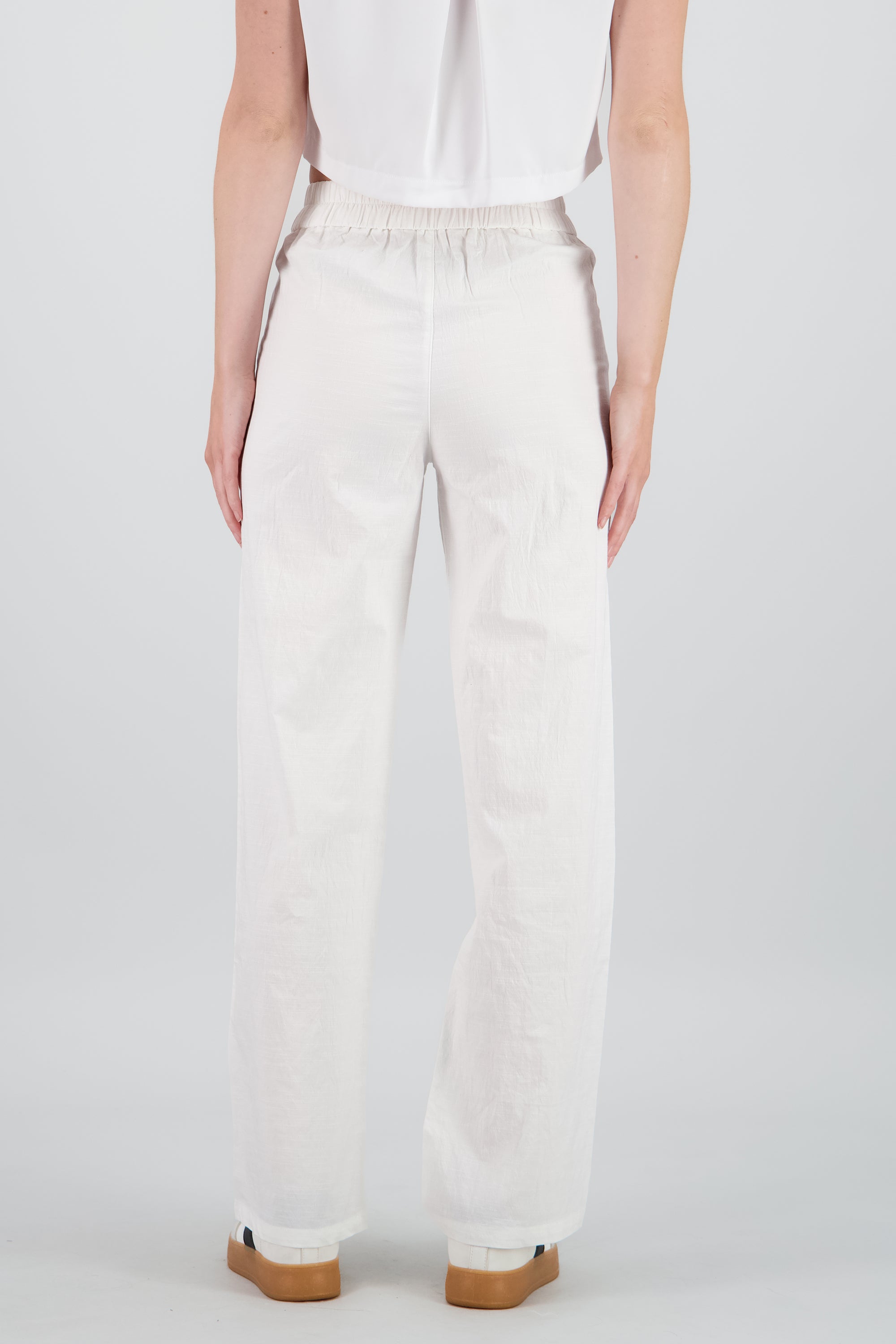 Pantalon vestir recto BLANCO