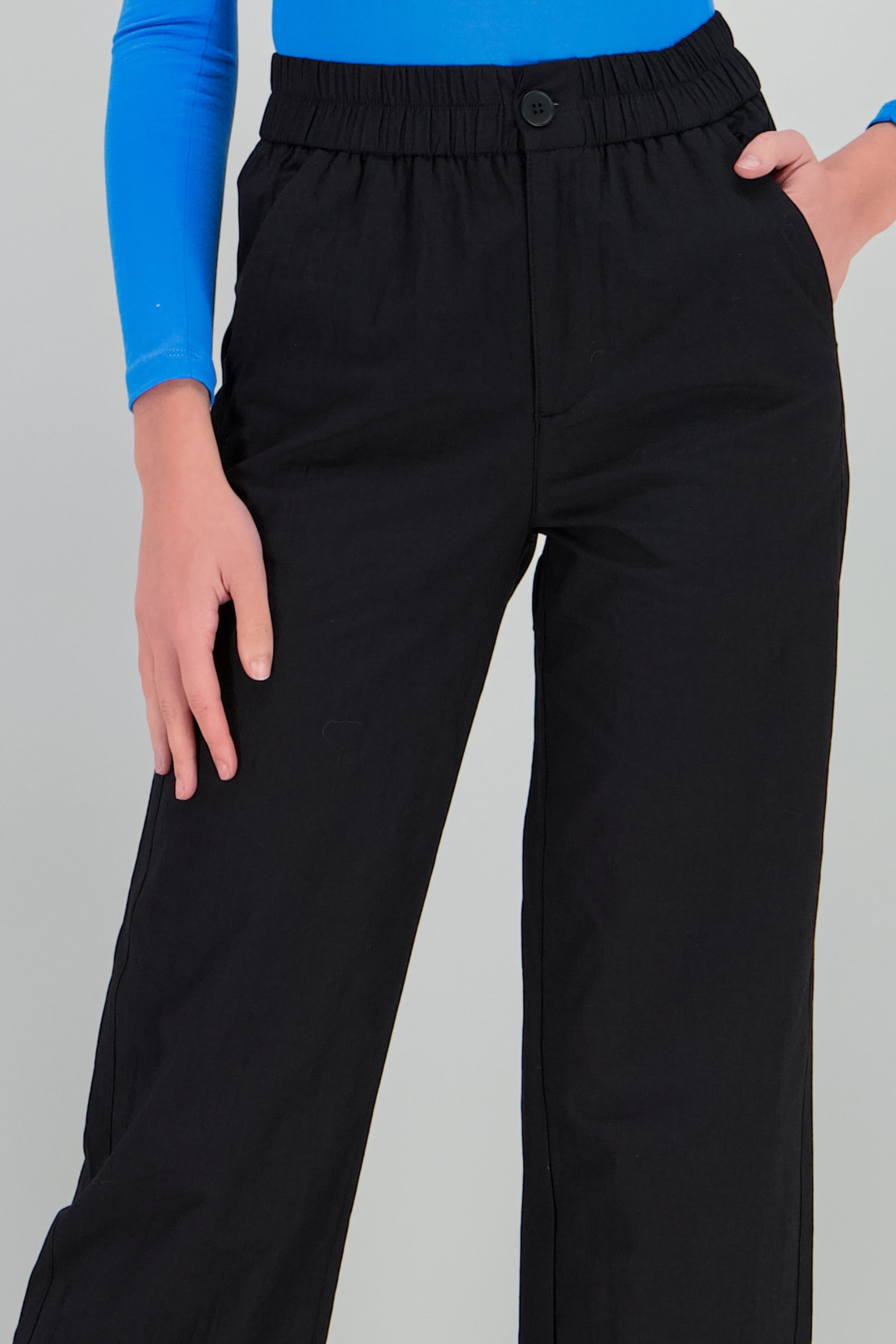 Pantalon vestir recto NEGRO