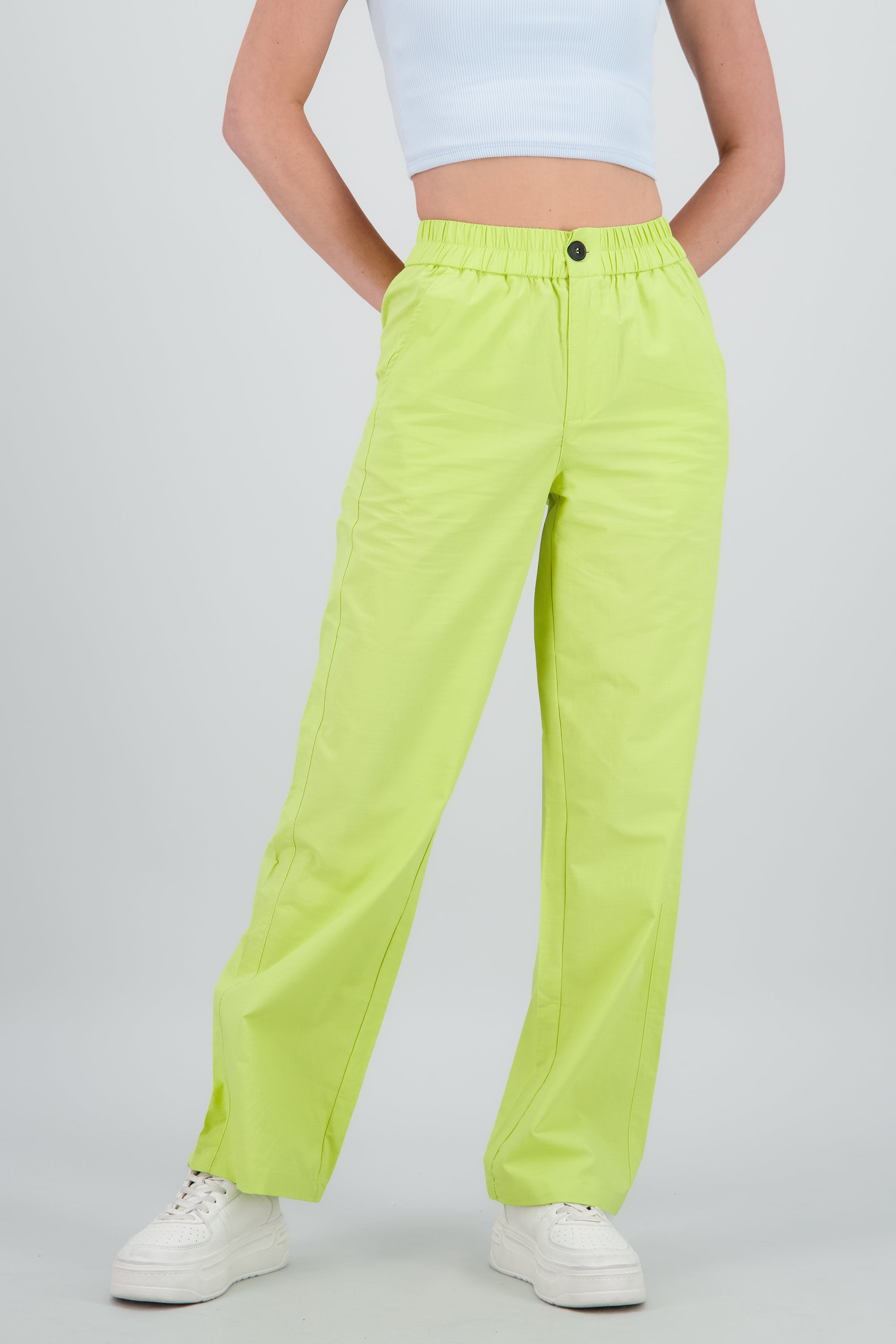 Pantalon vestir recto VERDE LIMA