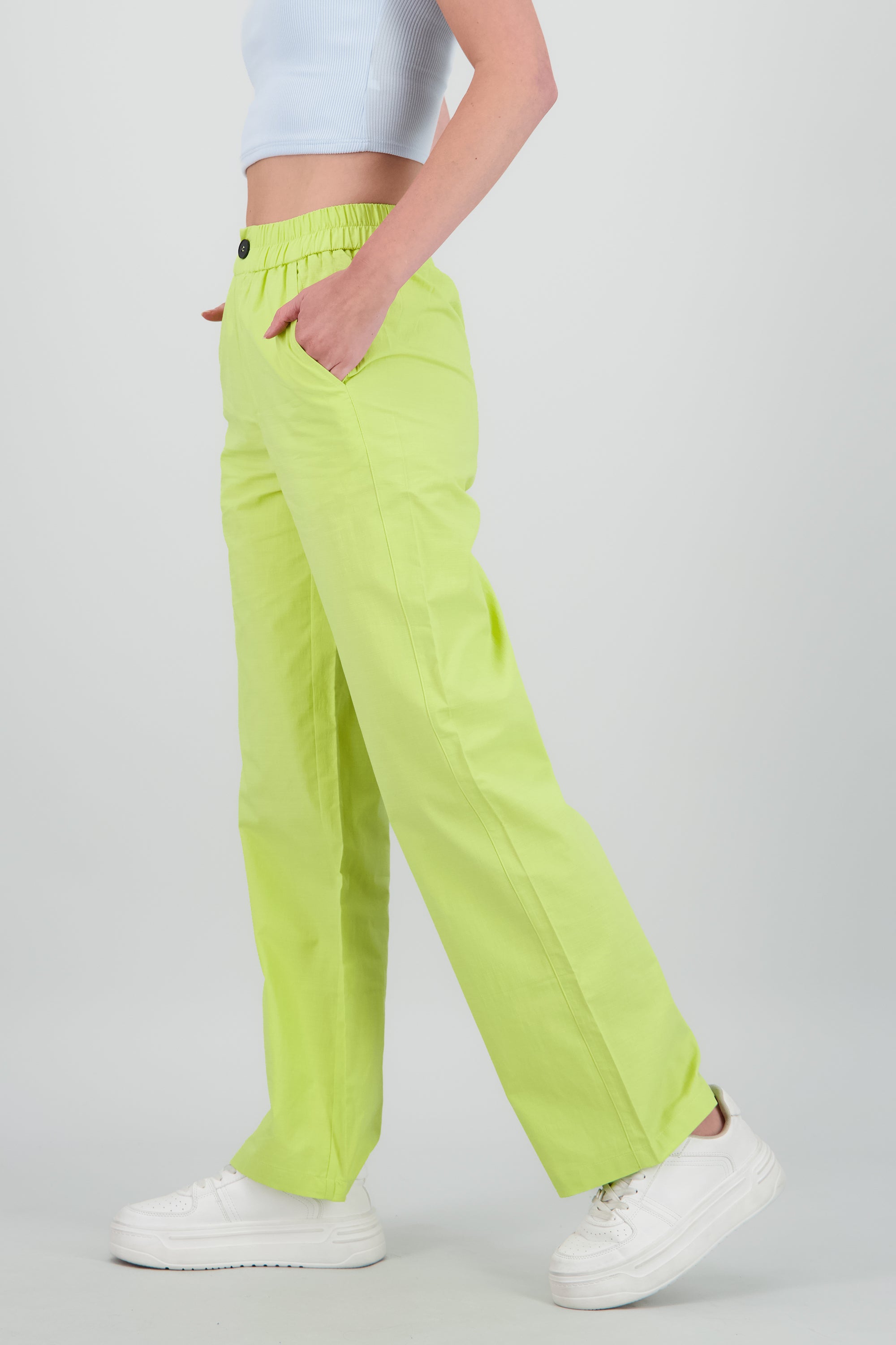 Pantalon vestir recto VERDE LIMA