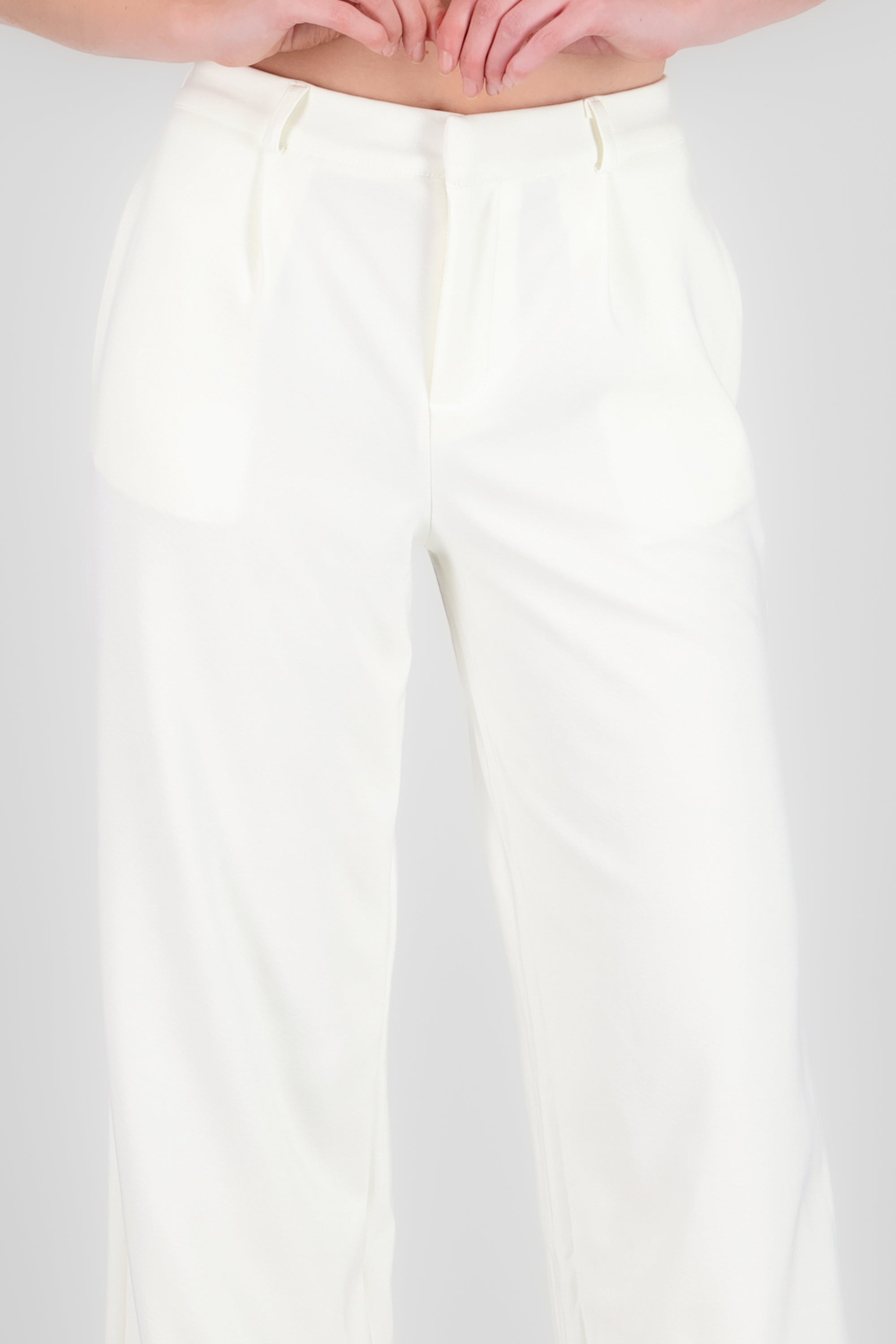 Pantalon amplio liso BLANCO