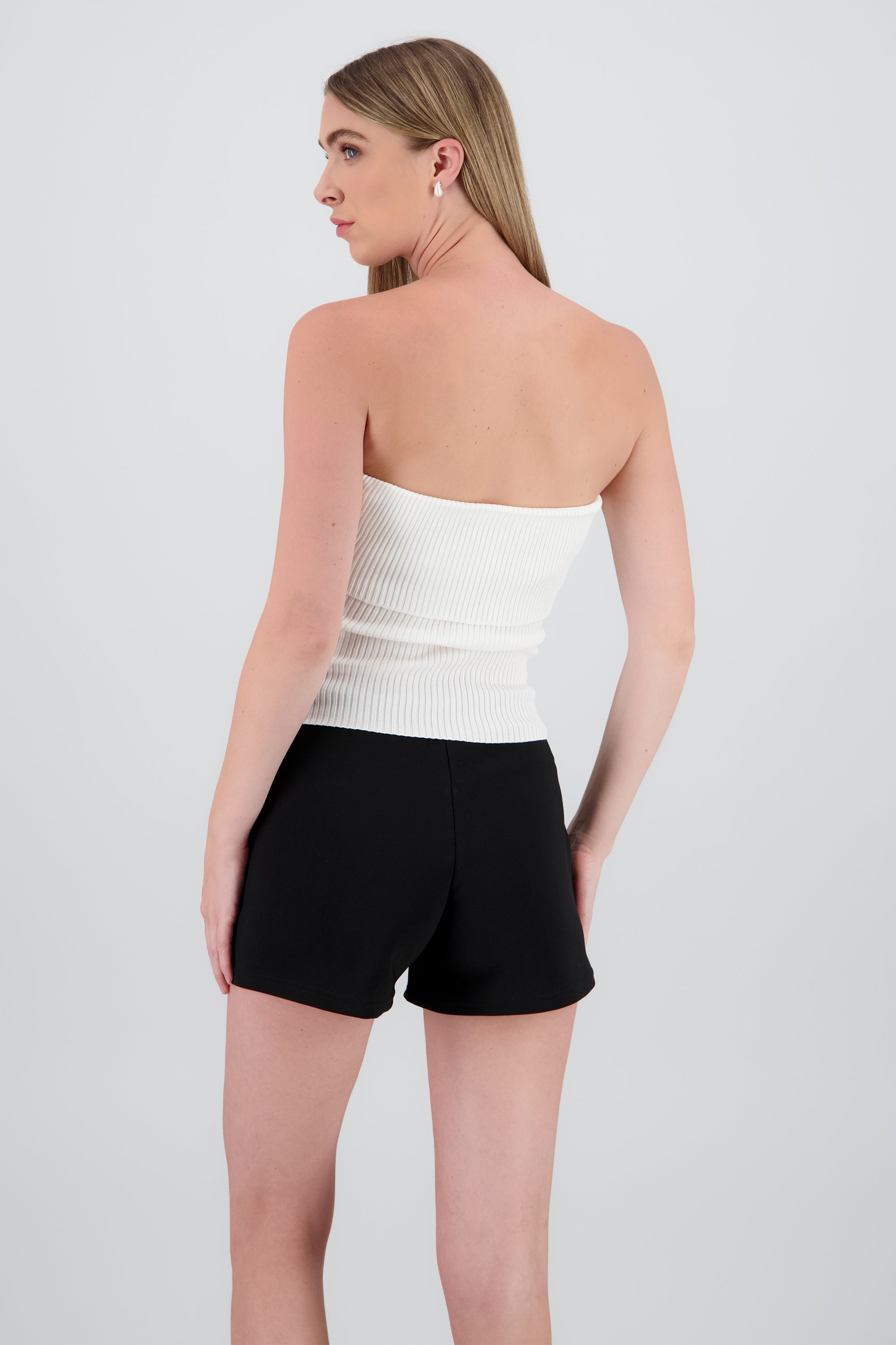 Top strapless con dobles BLANCO