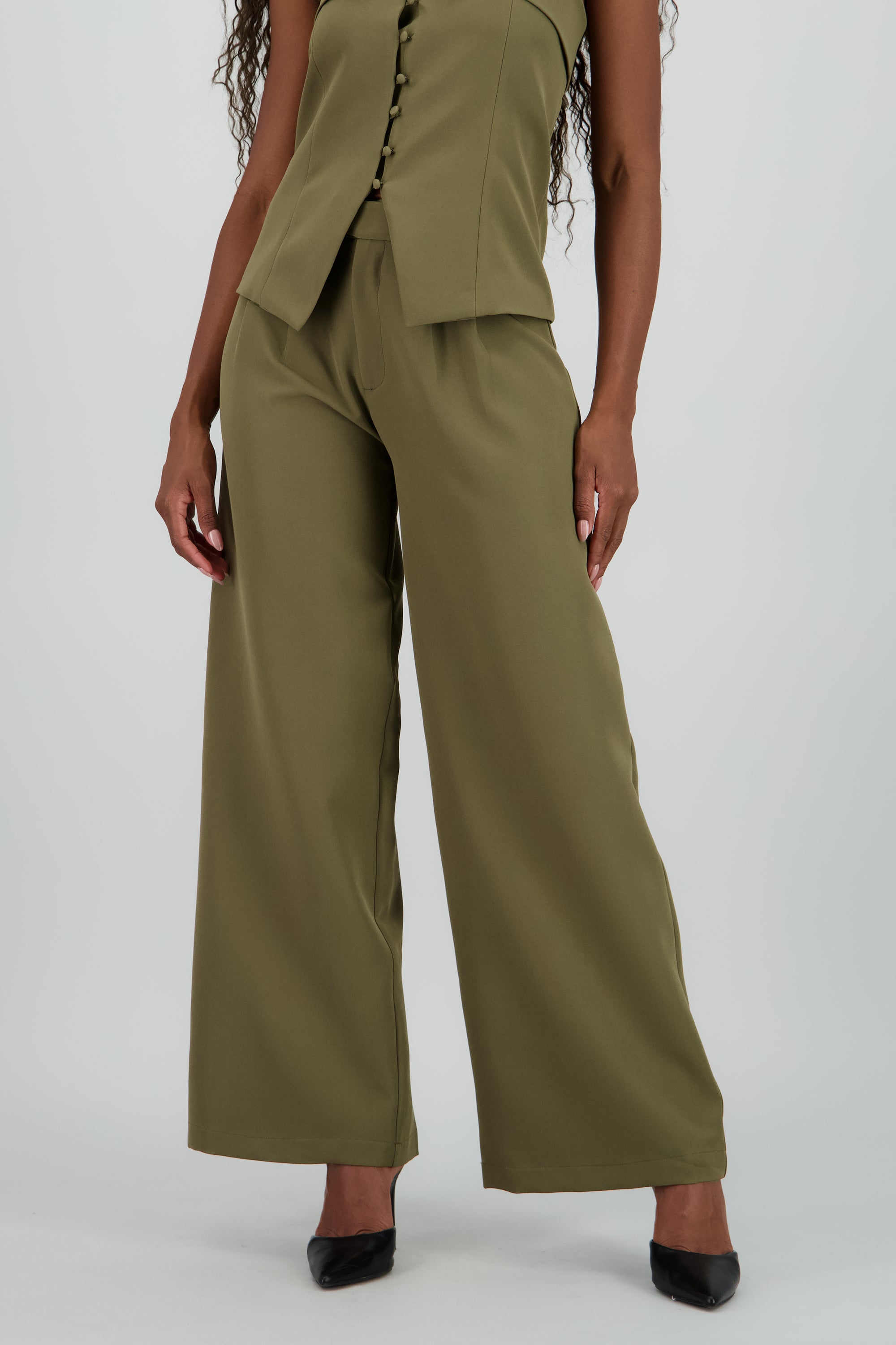 Pantalon sastre liso OLIVO