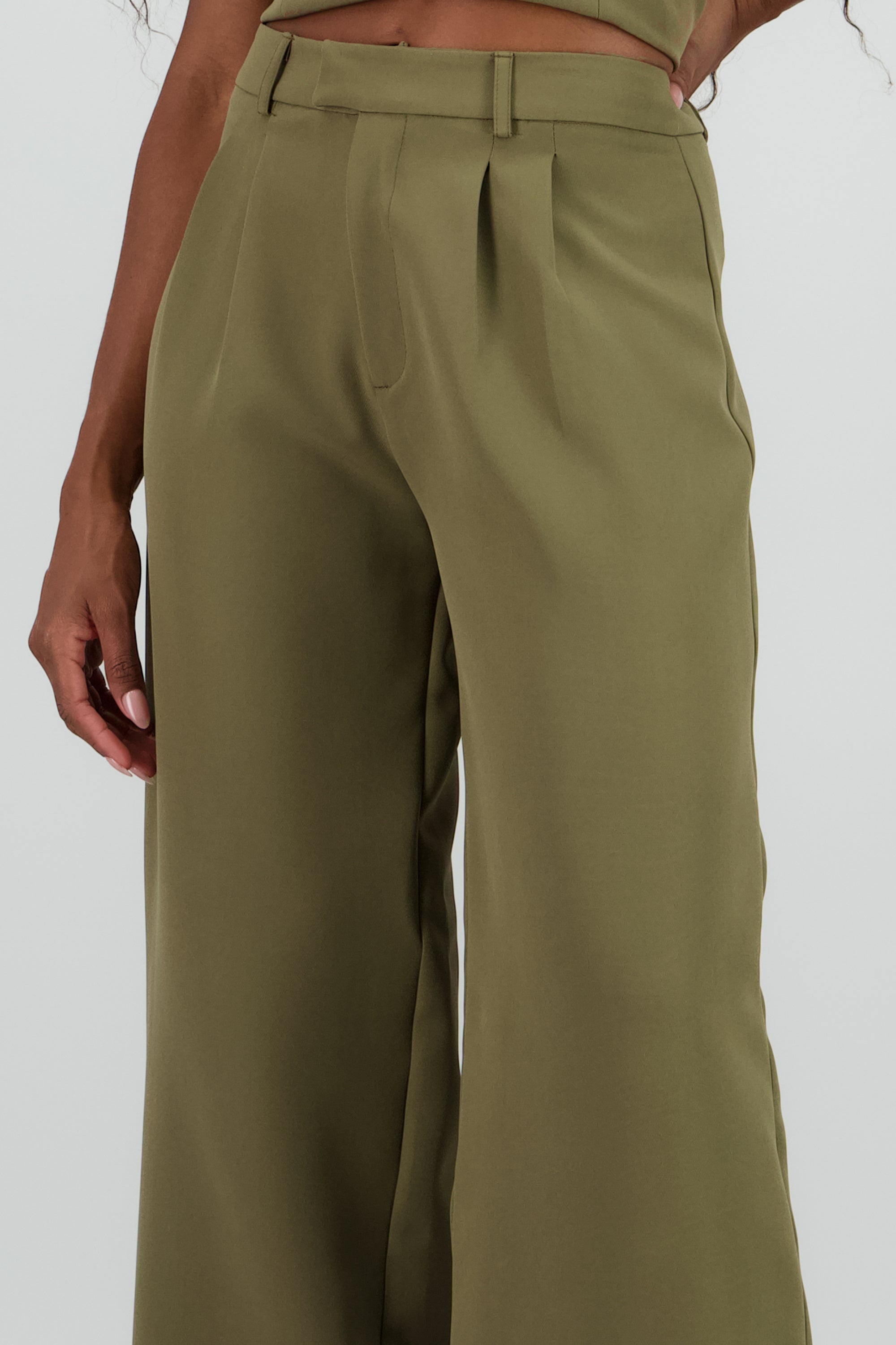 Pantalon sastre liso OLIVO