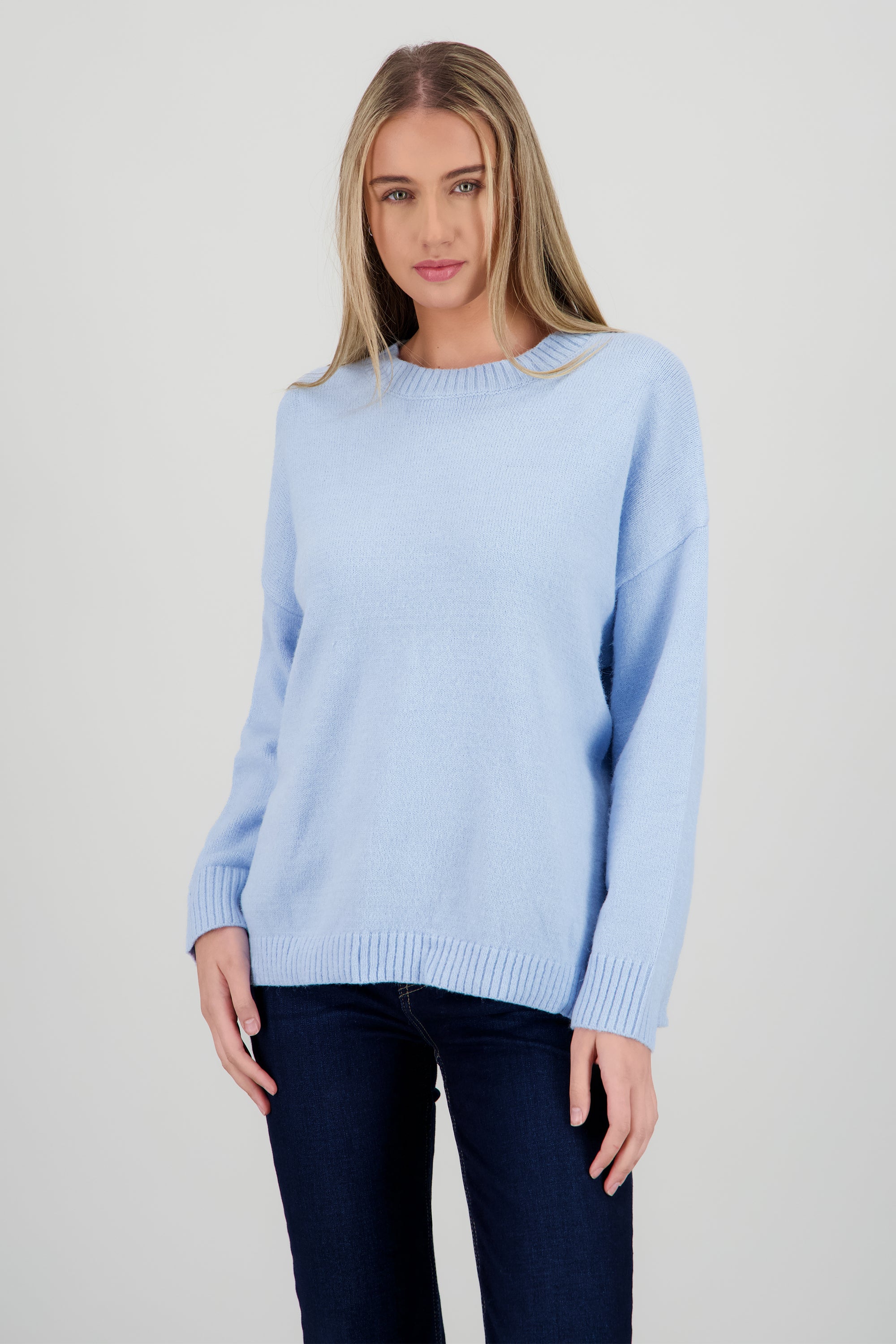 Sueter  cuello redondo liso AZUL CIELO