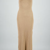 Vestido maxi textura con copas