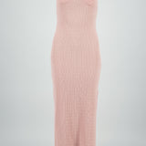 Vestido maxi textura con copas