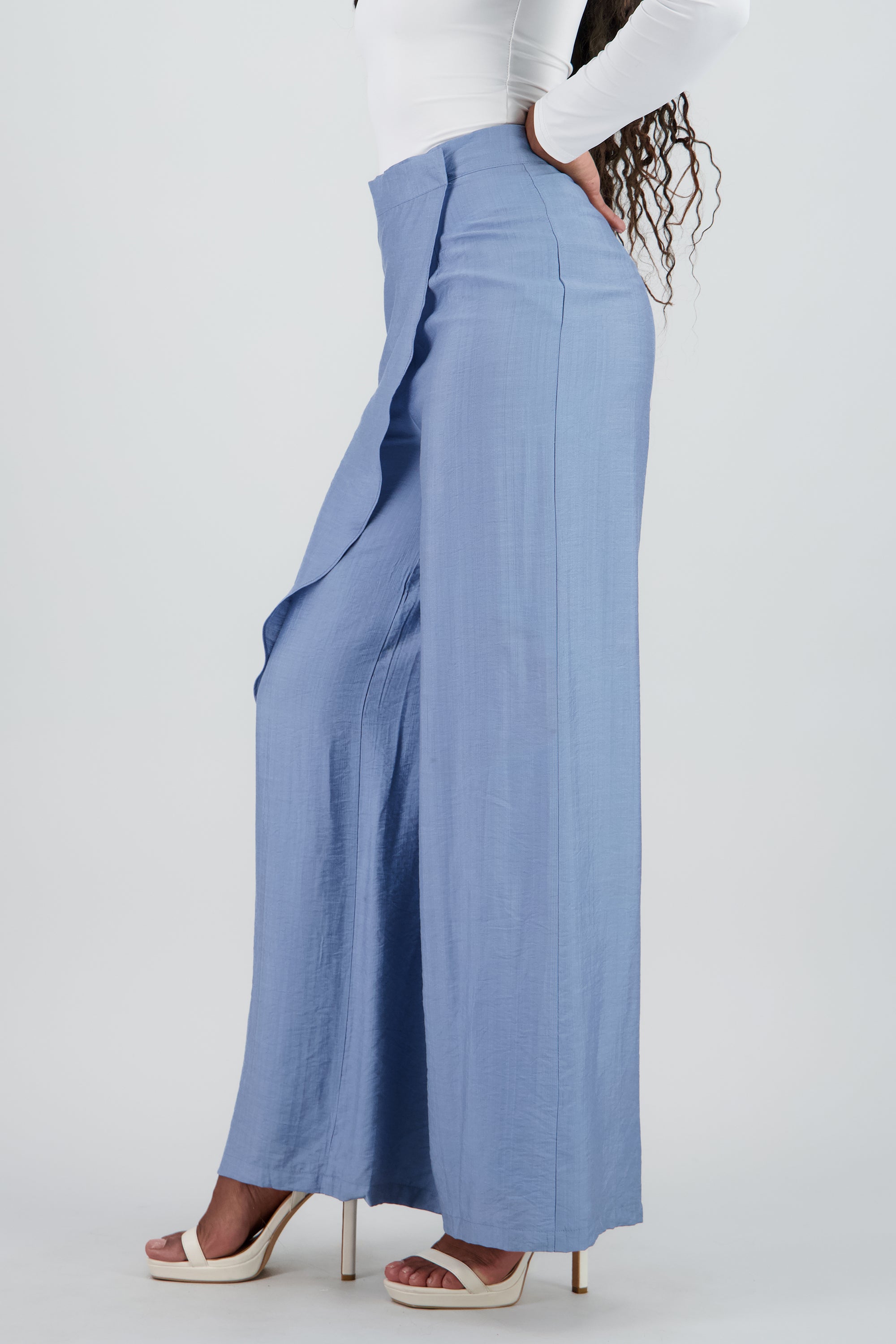 Pantalon envolvente fluido AZUL