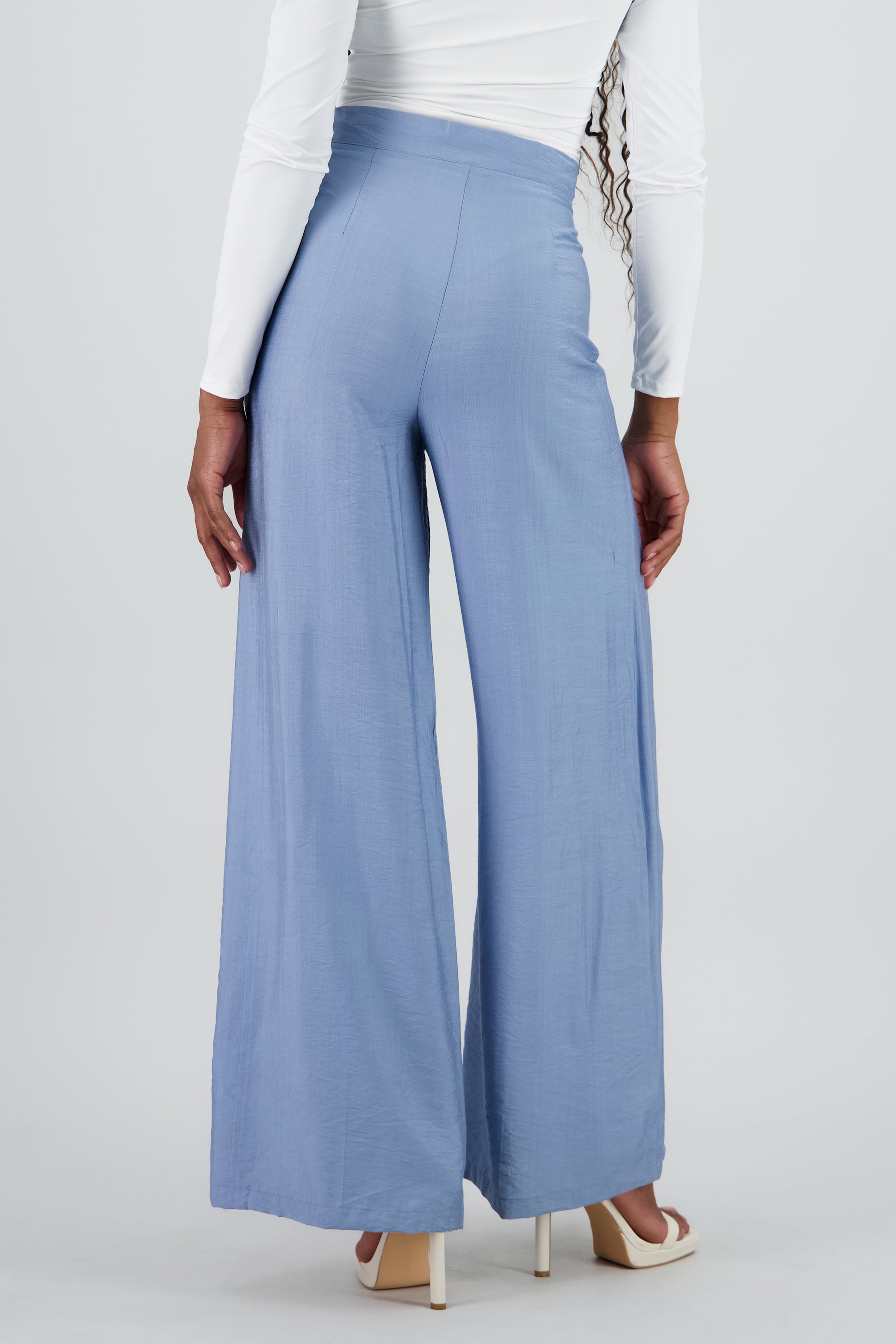 Pantalon envolvente fluido AZUL