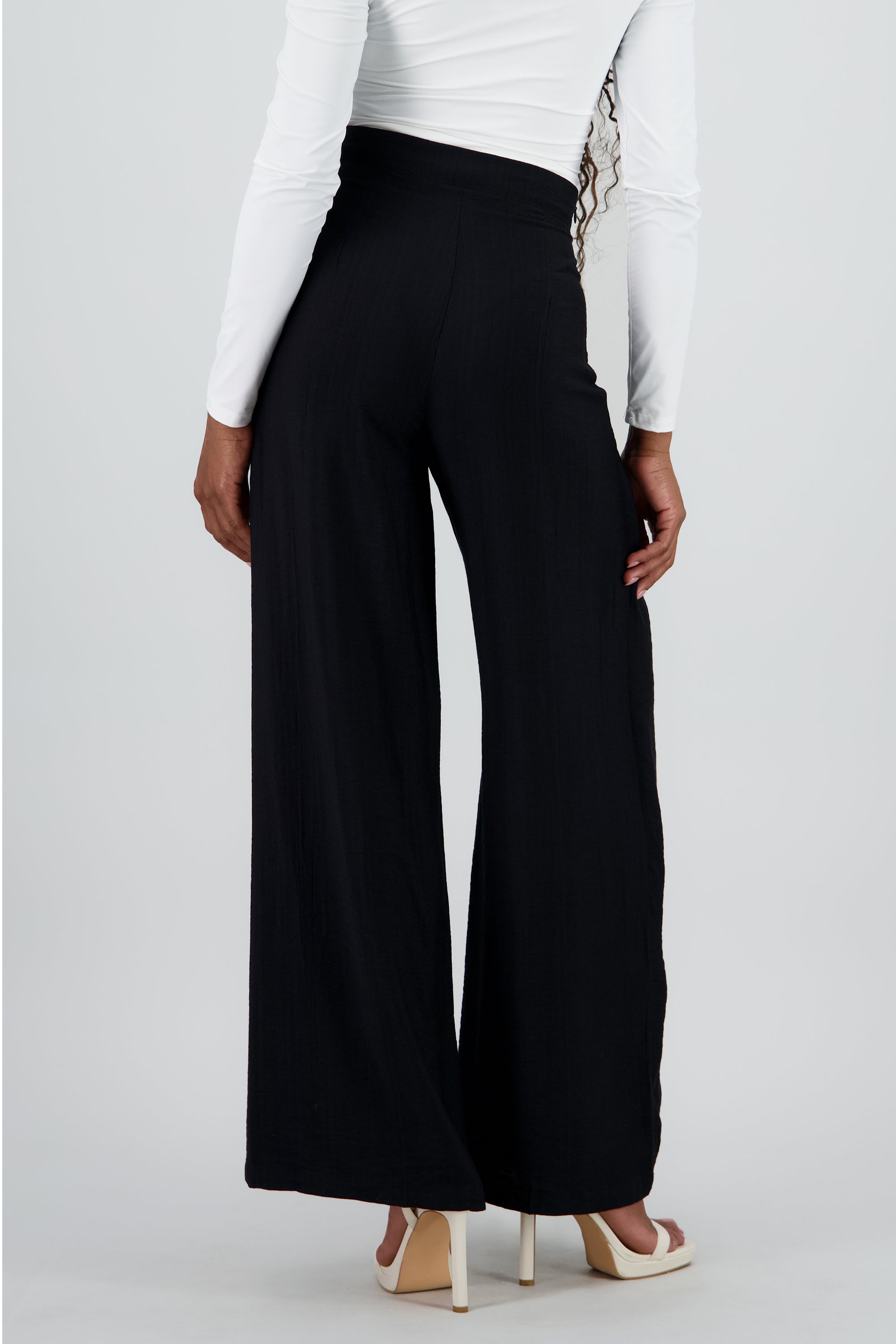 Pantalon envolvente fluido NEGRO