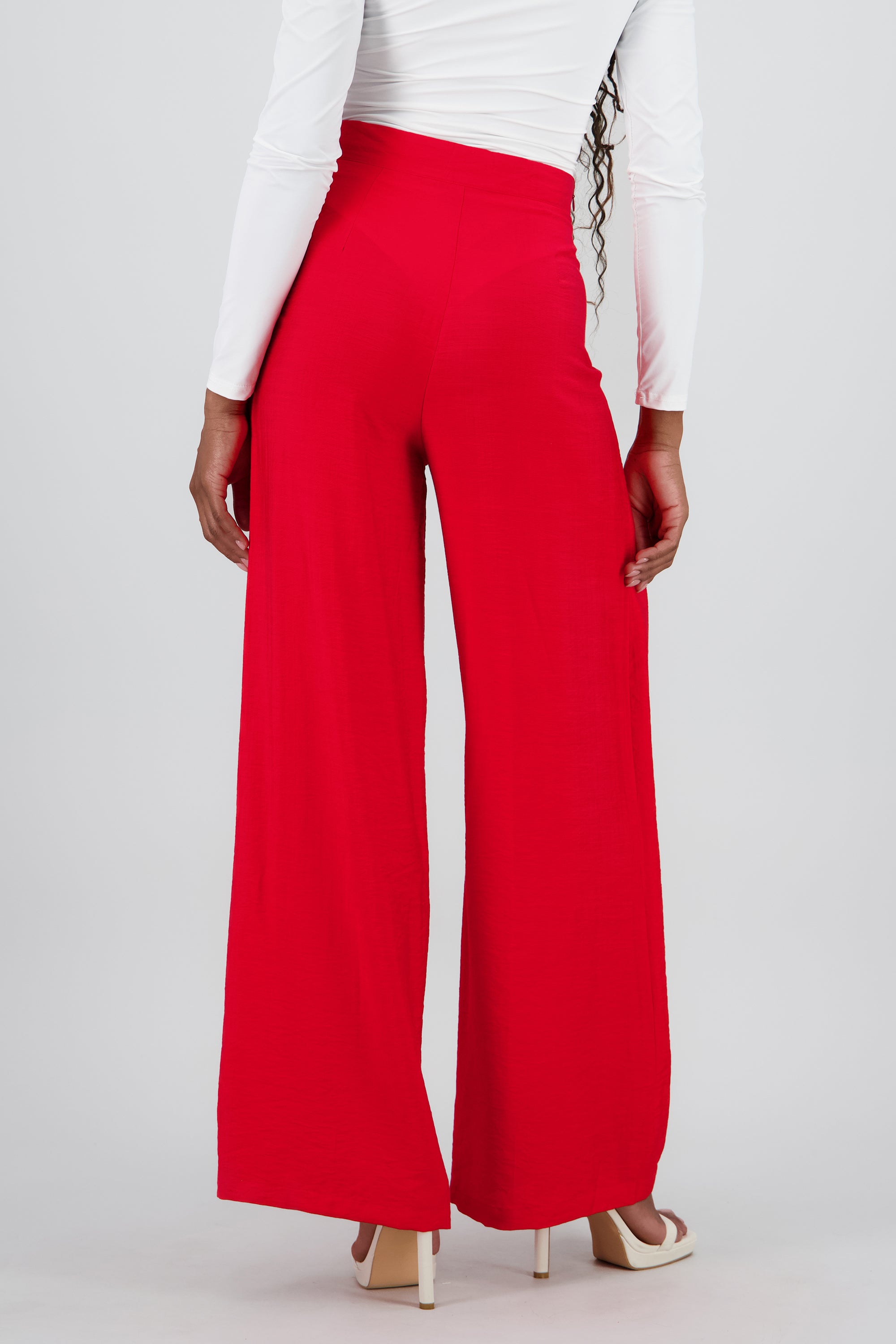 Pantalon envolvente fluido ROJO