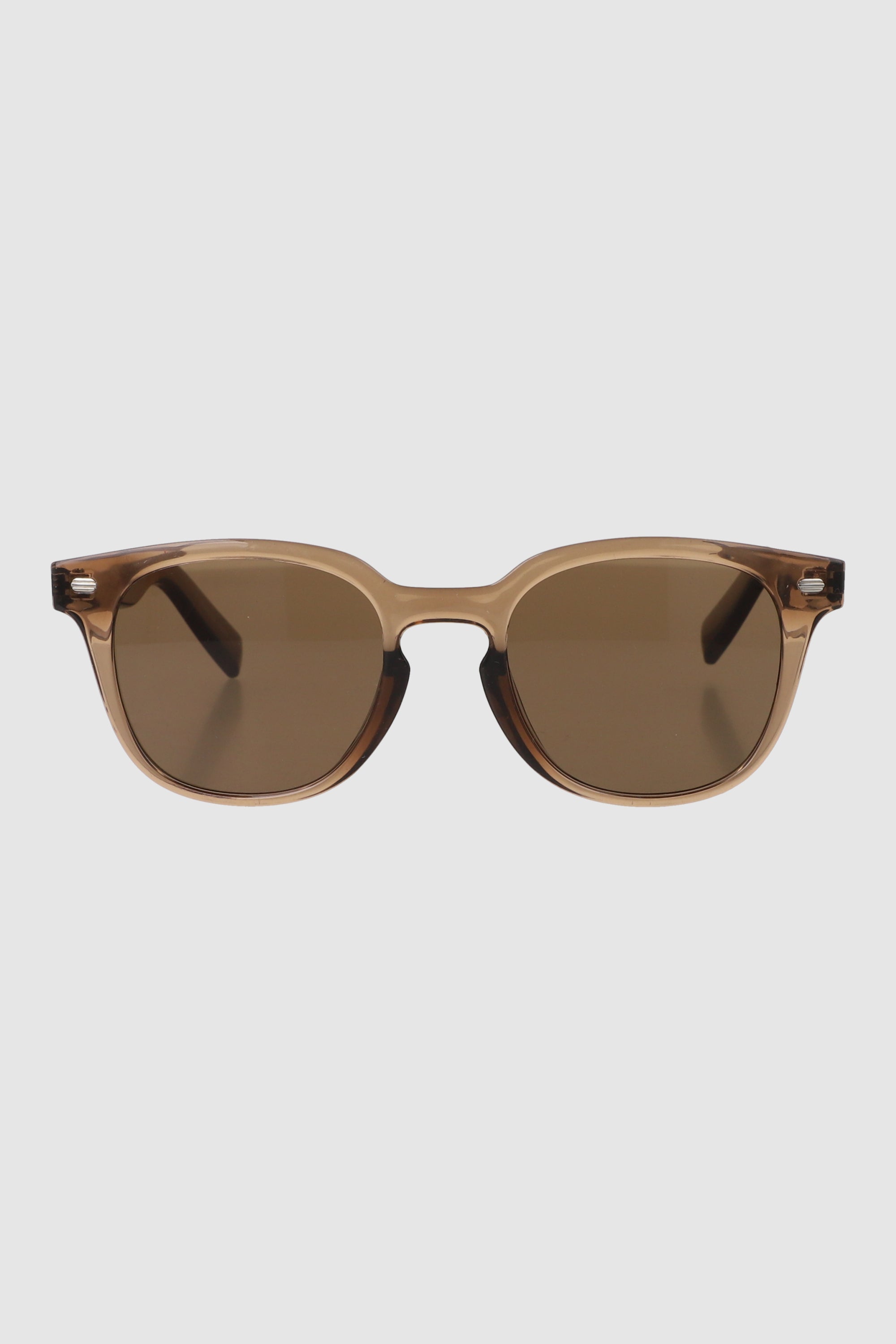 Lente wayfarer pasta delgada detalle metalico CAFE