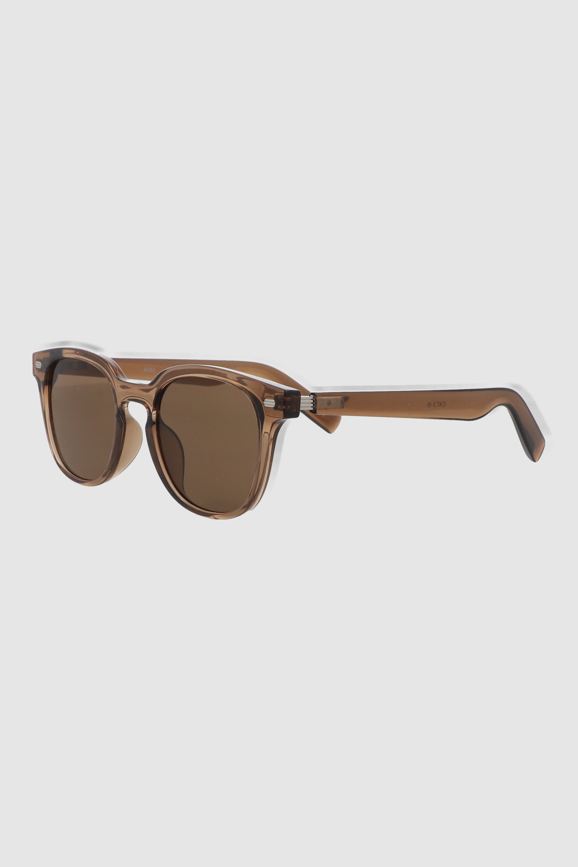 Lente wayfarer pasta delgada detalle metalico CAFE