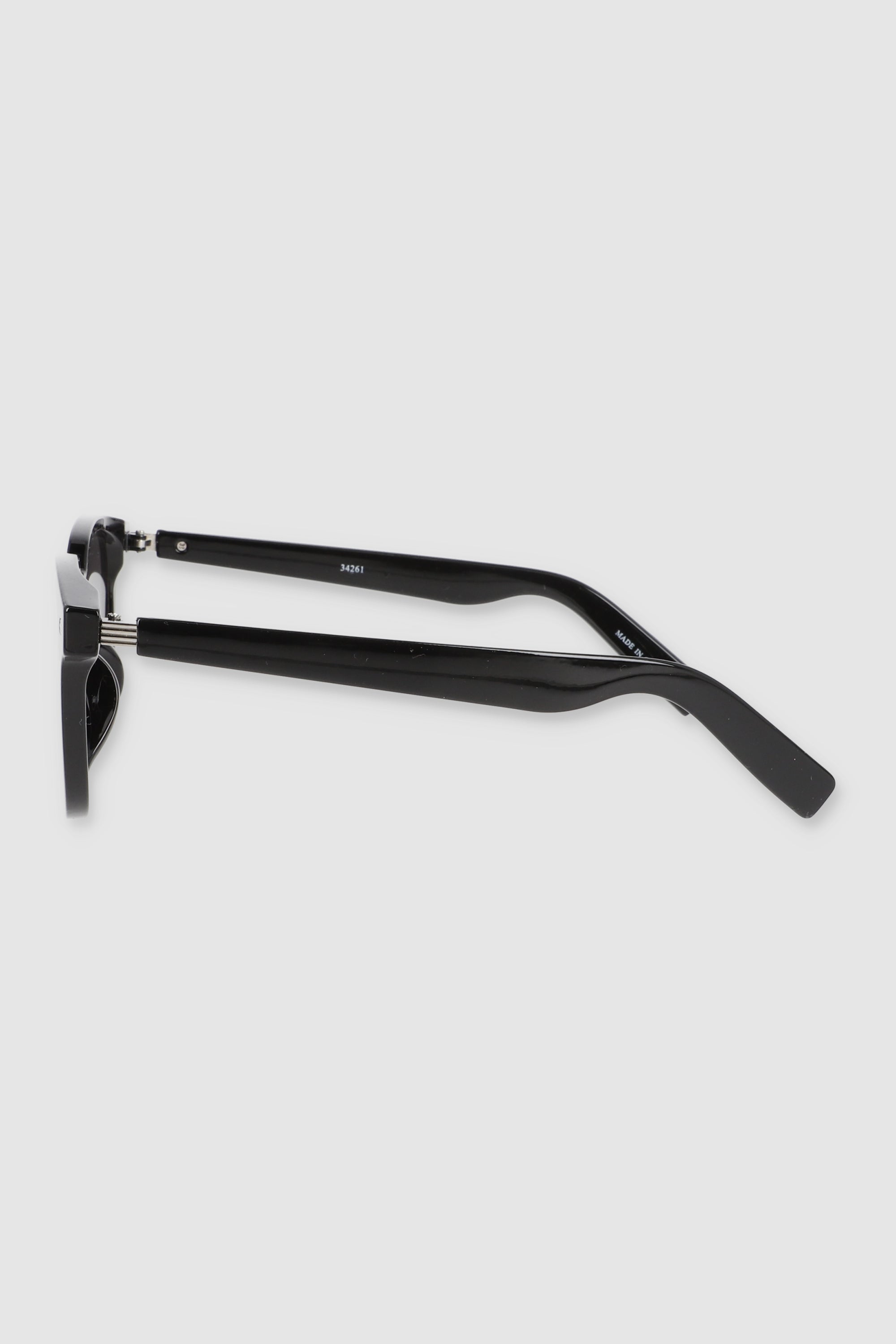 Lente wayfarer pasta delgada detalle metalico NEGRO