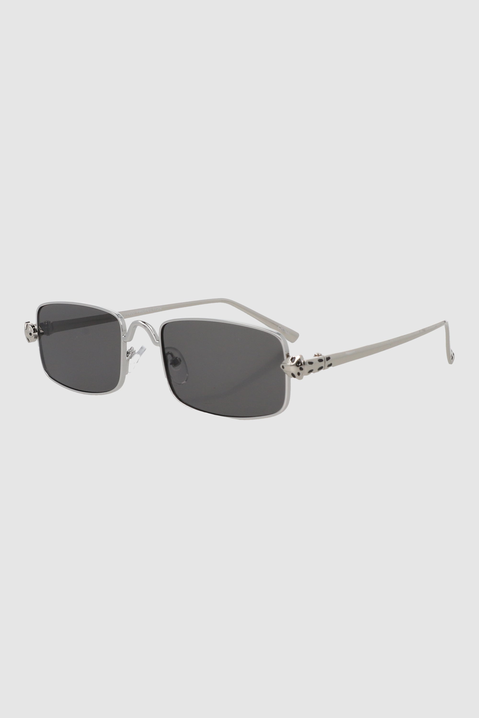 Lente wayfarer varilla metalica PLATA