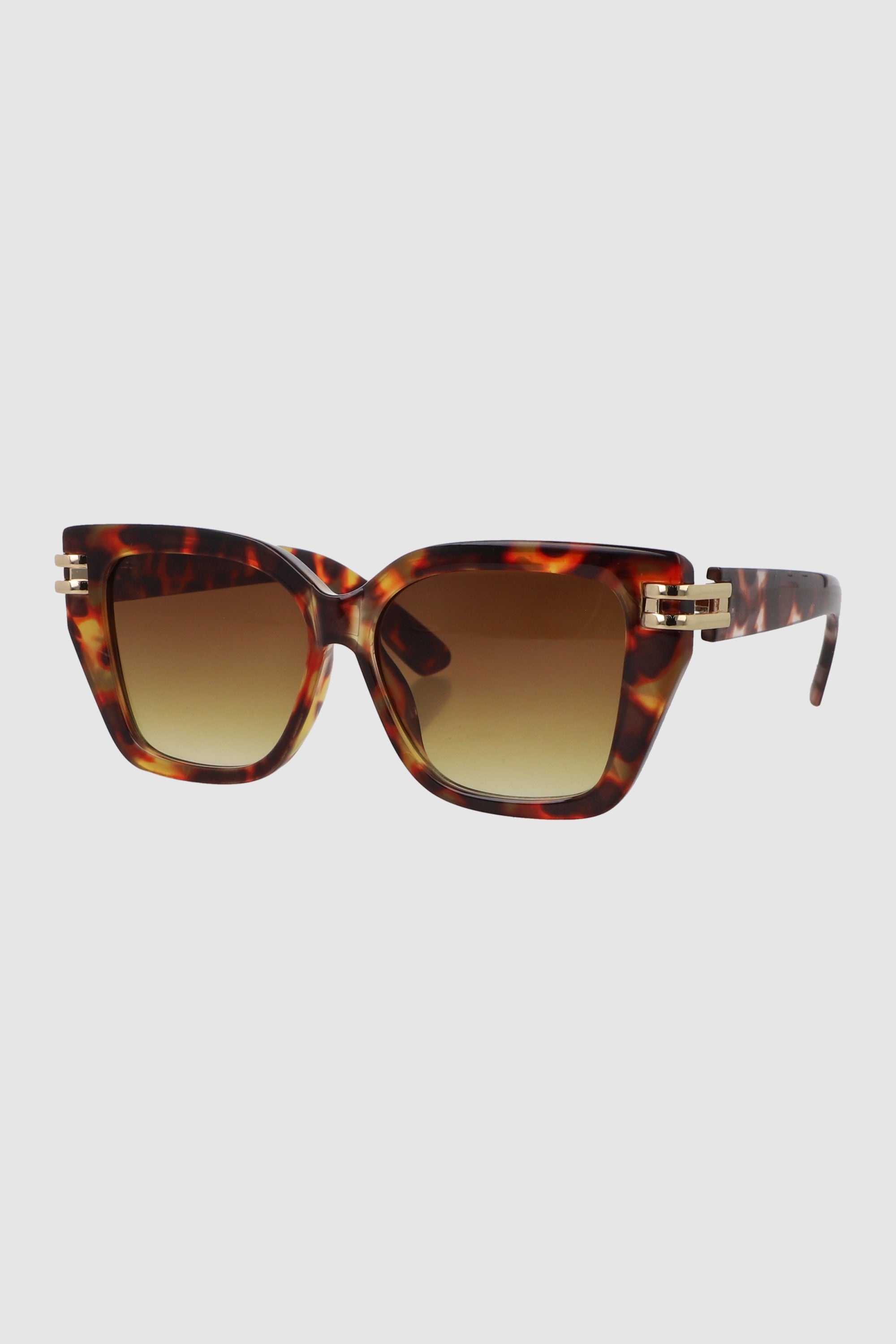 Lente cuadrado cateye con detalle metalico CAFE COMBO