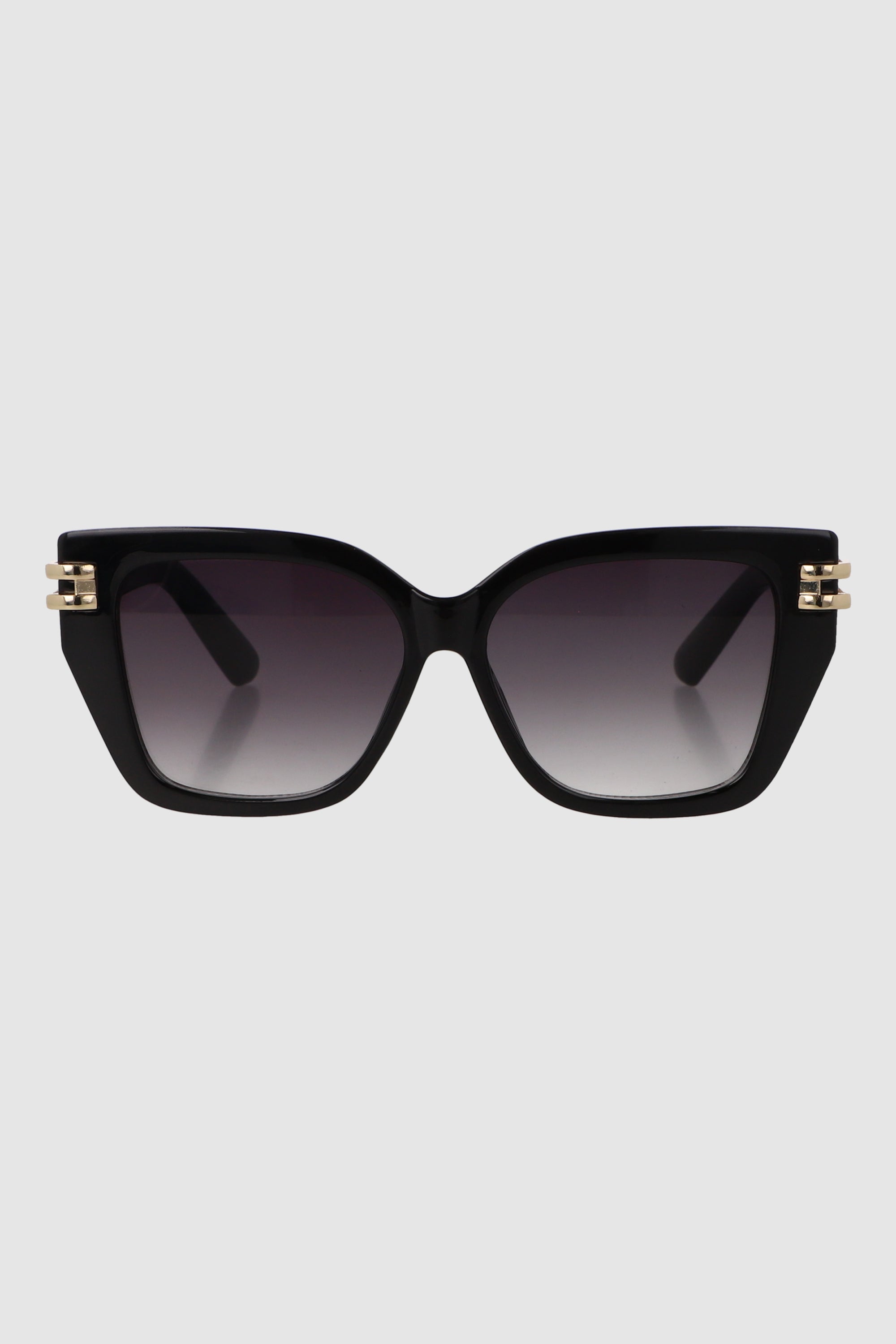 Lente cuadrado cateye con detalle metalico NEGRO