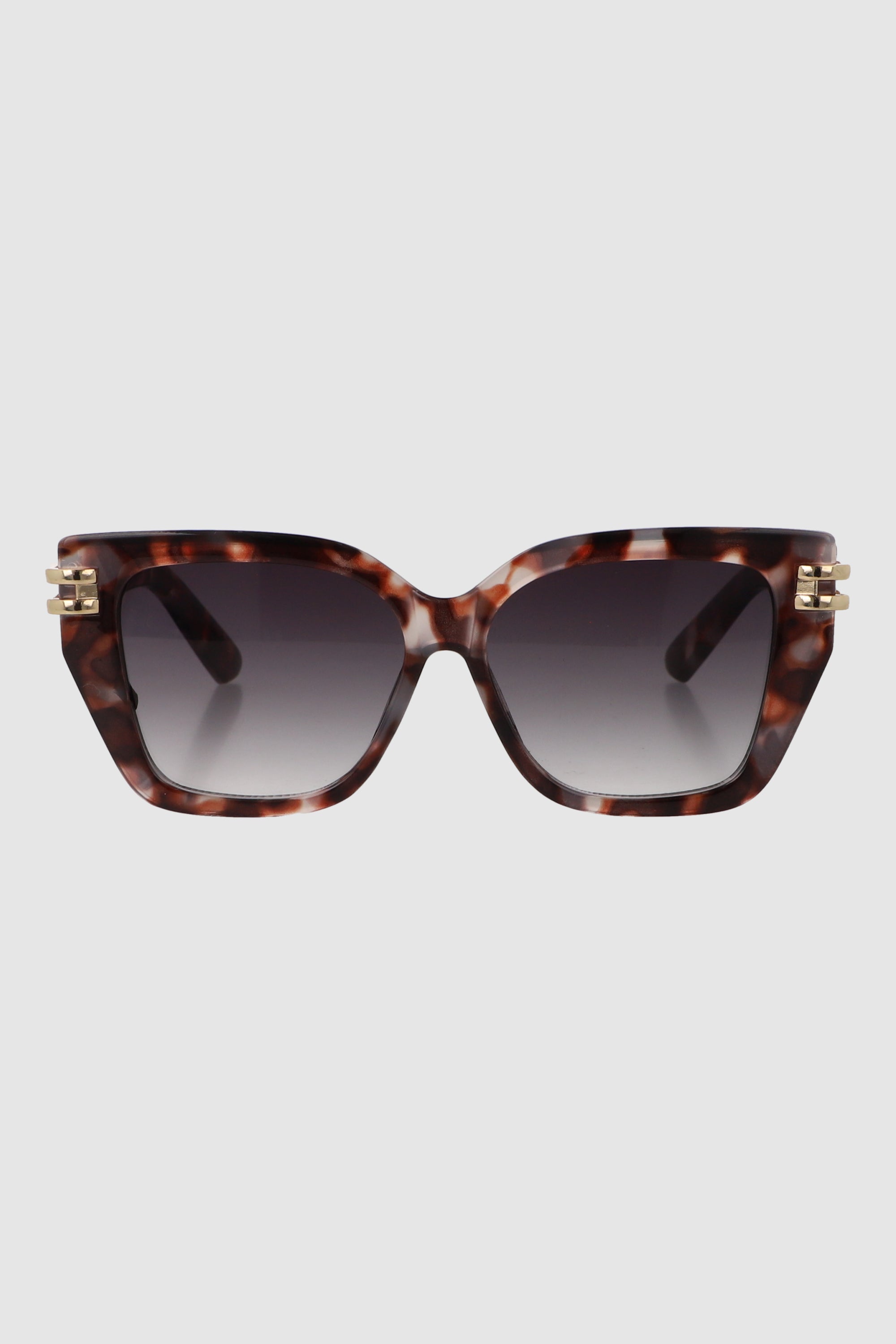 Lente cuadrado cateye con detalle metalico NEGRO COMBO