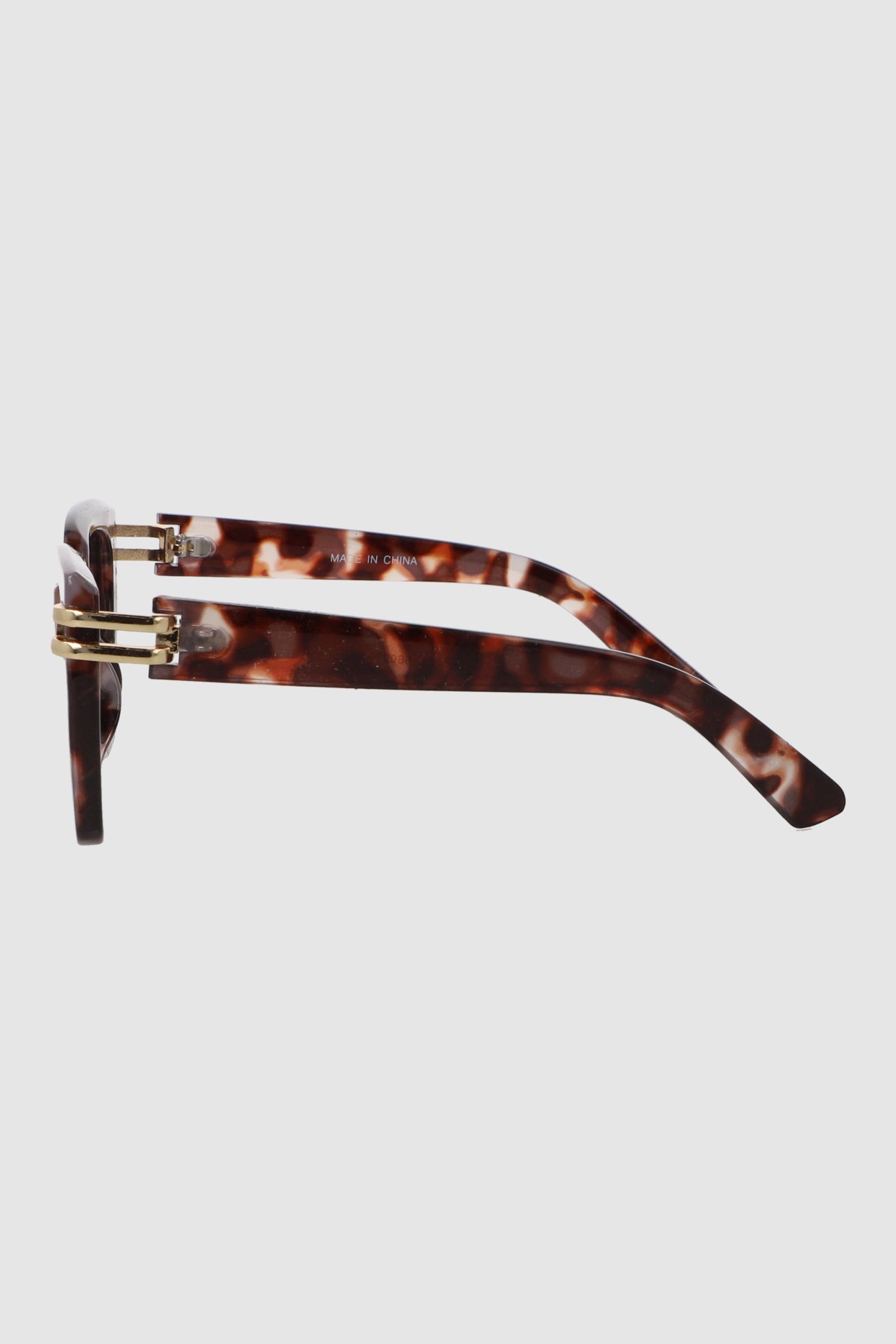 Lente cuadrado cateye con detalle metalico NEGRO COMBO