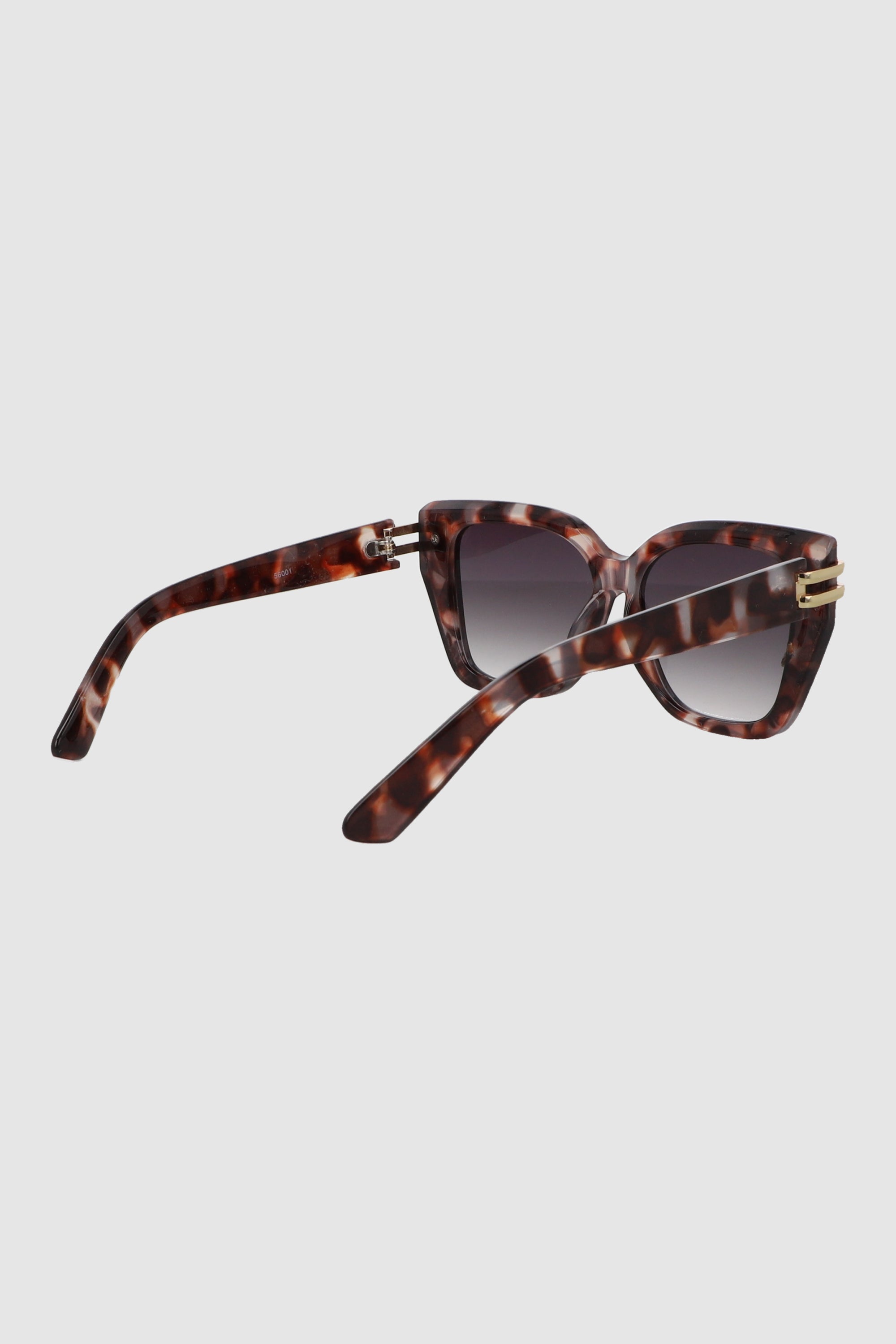 Lente cuadrado cateye con detalle metalico NEGRO COMBO