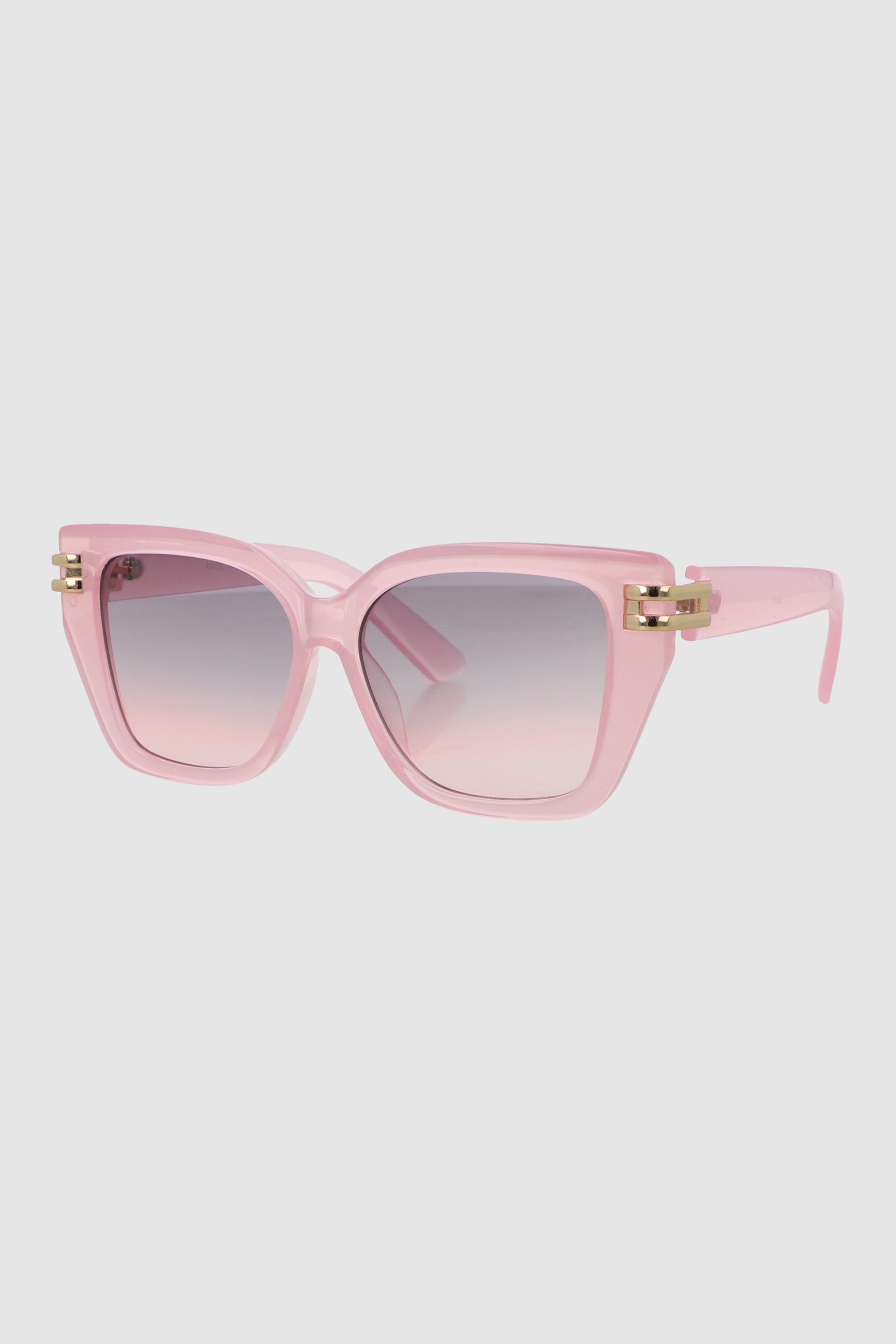 Lente cuadrado cateye con detalle metalico ROSA