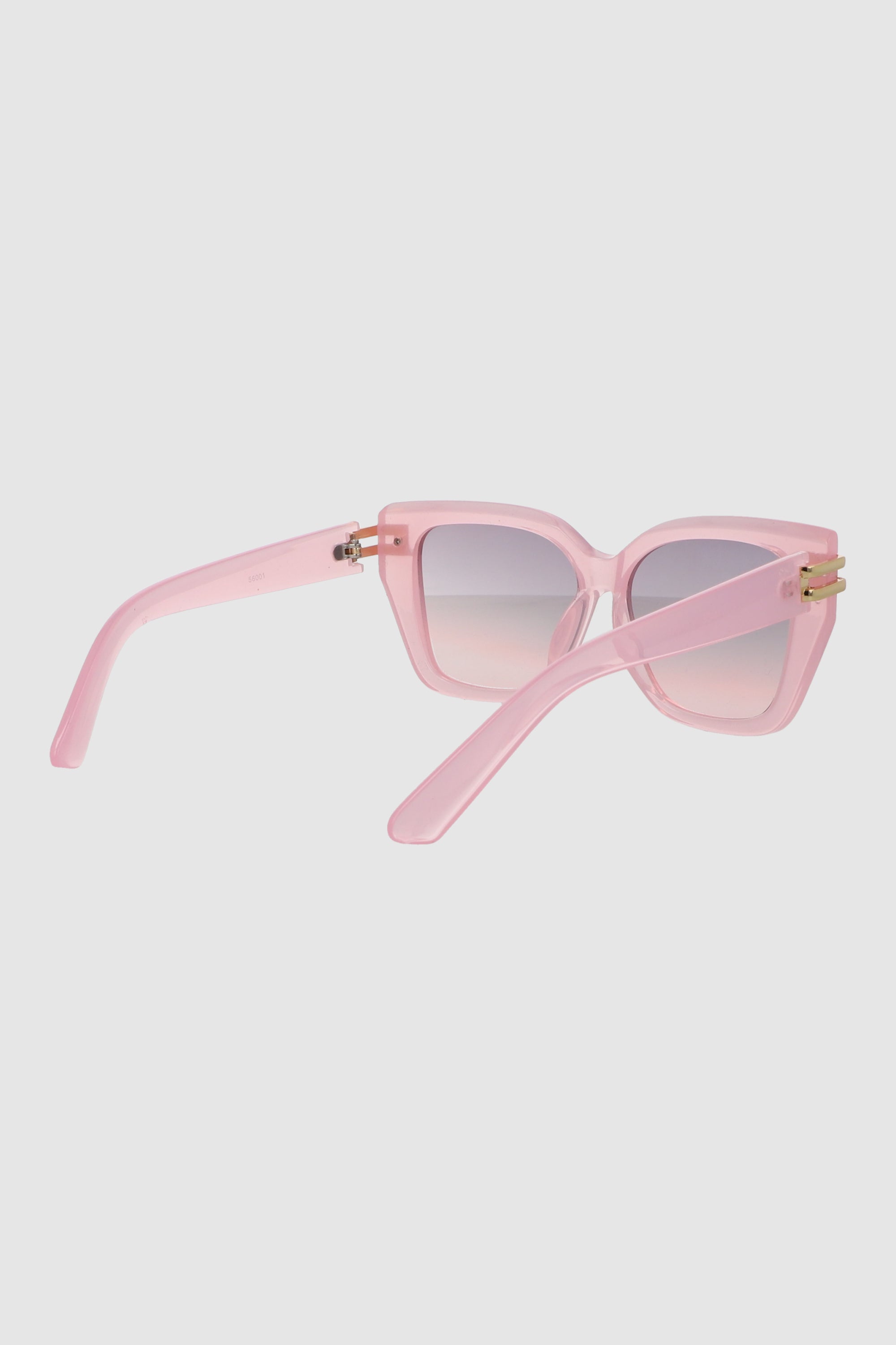 Lente cuadrado cateye con detalle metalico ROSA