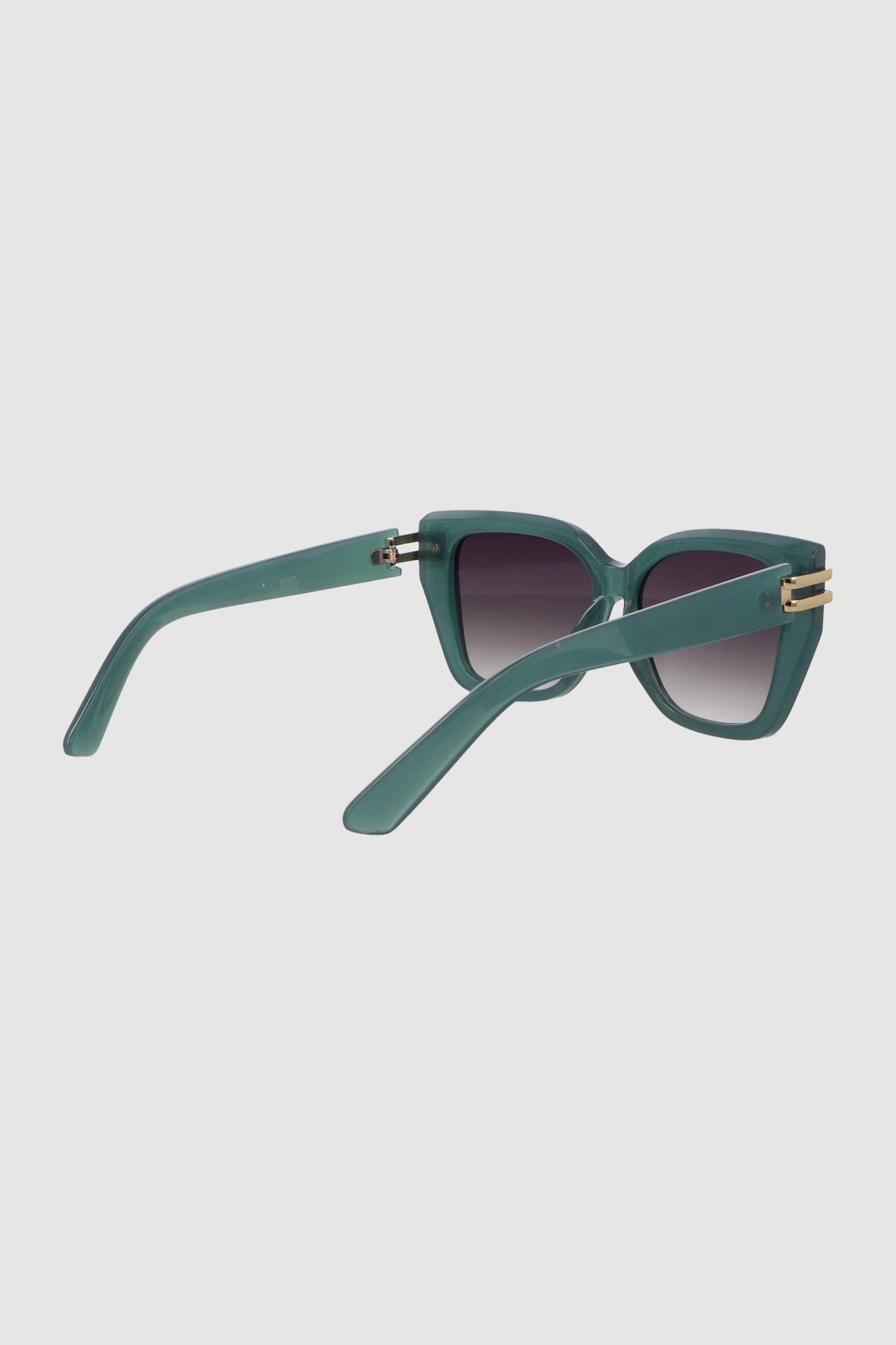 Lente cuadrado cateye con detalle metalico VERDE CAZADOR