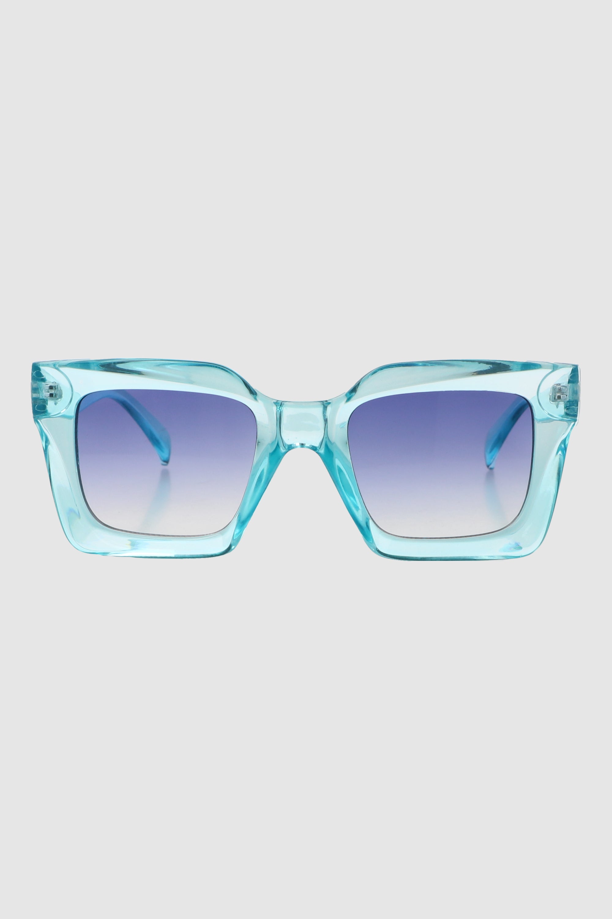 Lente cuadrado monocromatico trasparente AZUL CIELO