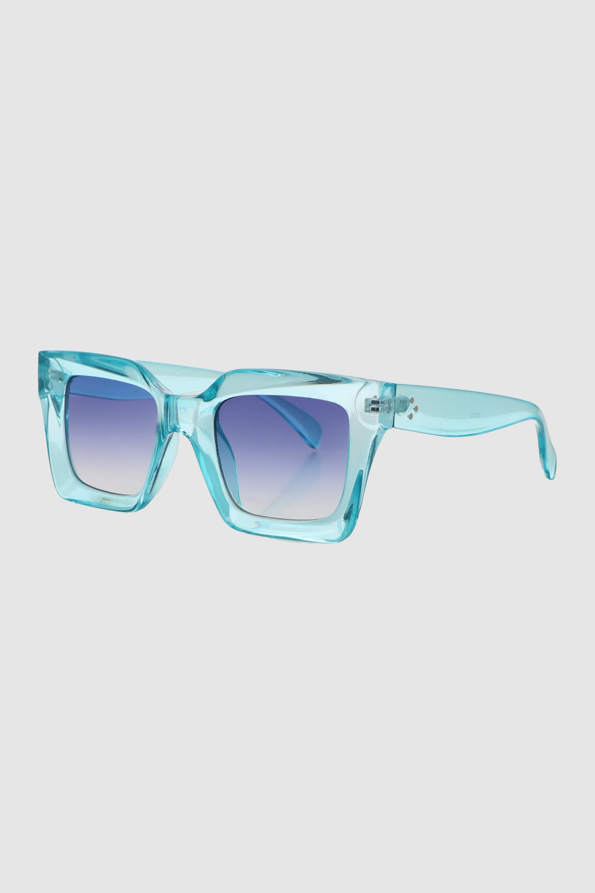 Lente cuadrado monocromatico trasparente AZUL CIELO