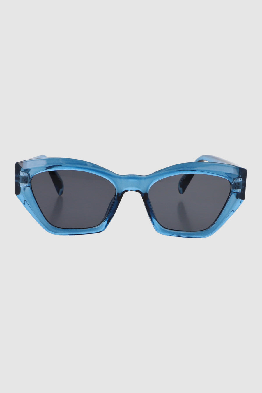 Lente wayfarer geometrico traslucido