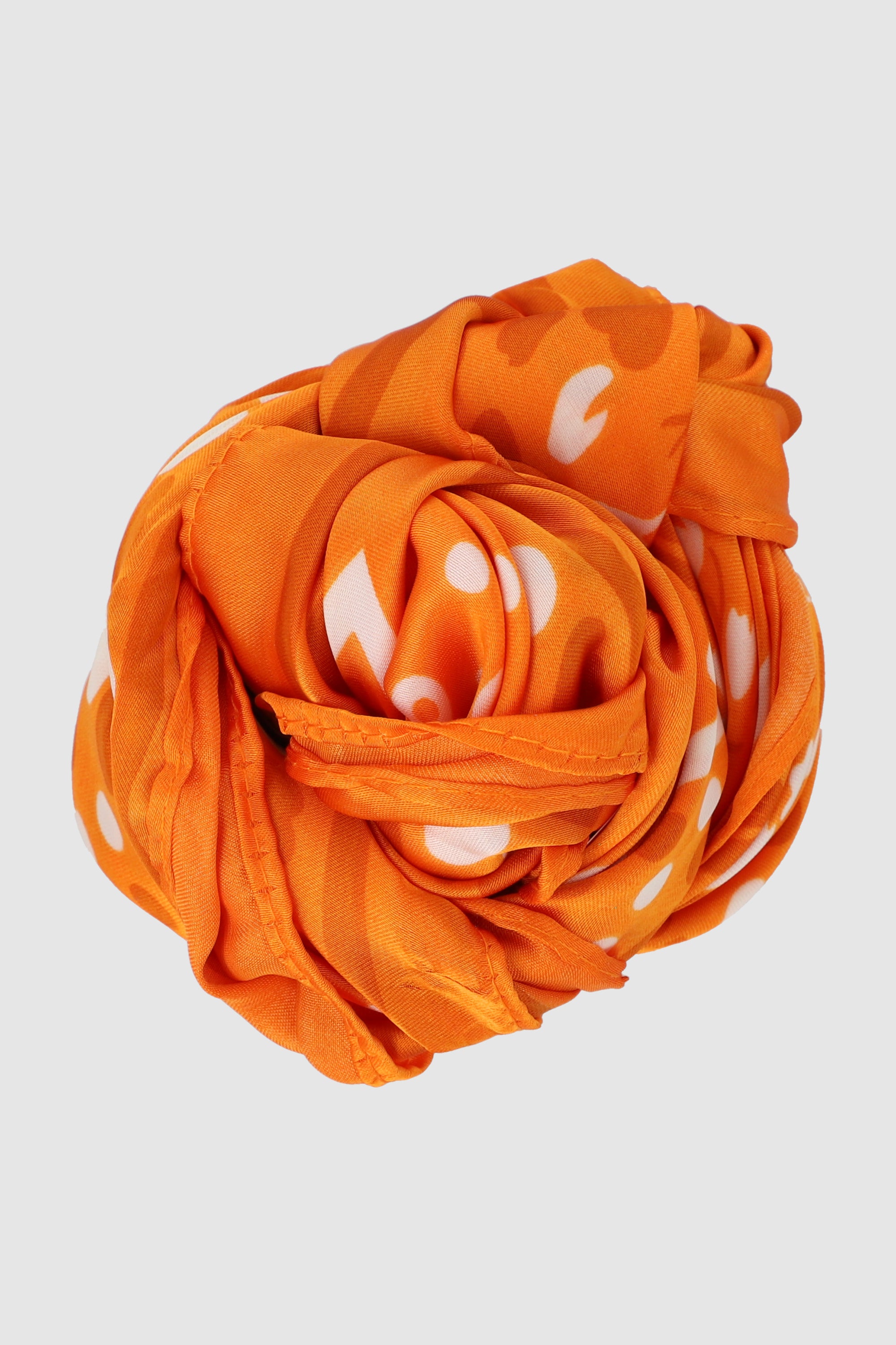 Pañuelo flores y corazones mini NARANJA