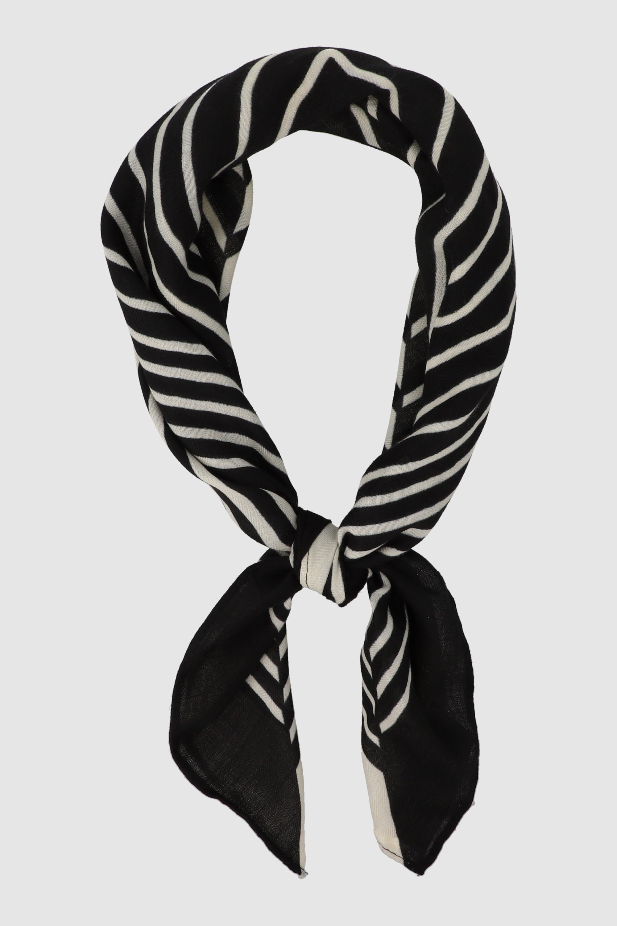 Pañuelo lineas asimetricas NEGRO BLANCO