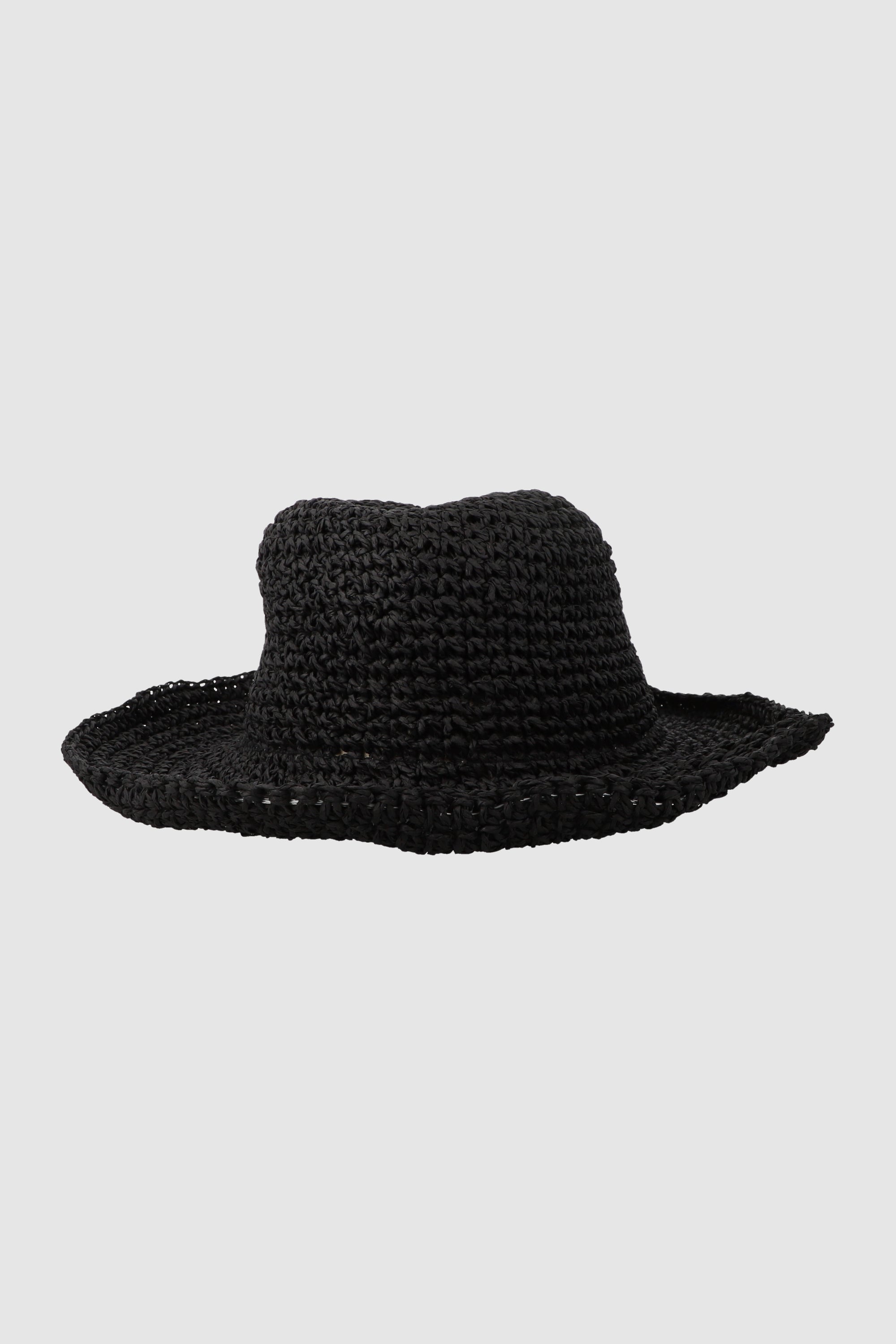 Sombrero tejido boho NEGRO