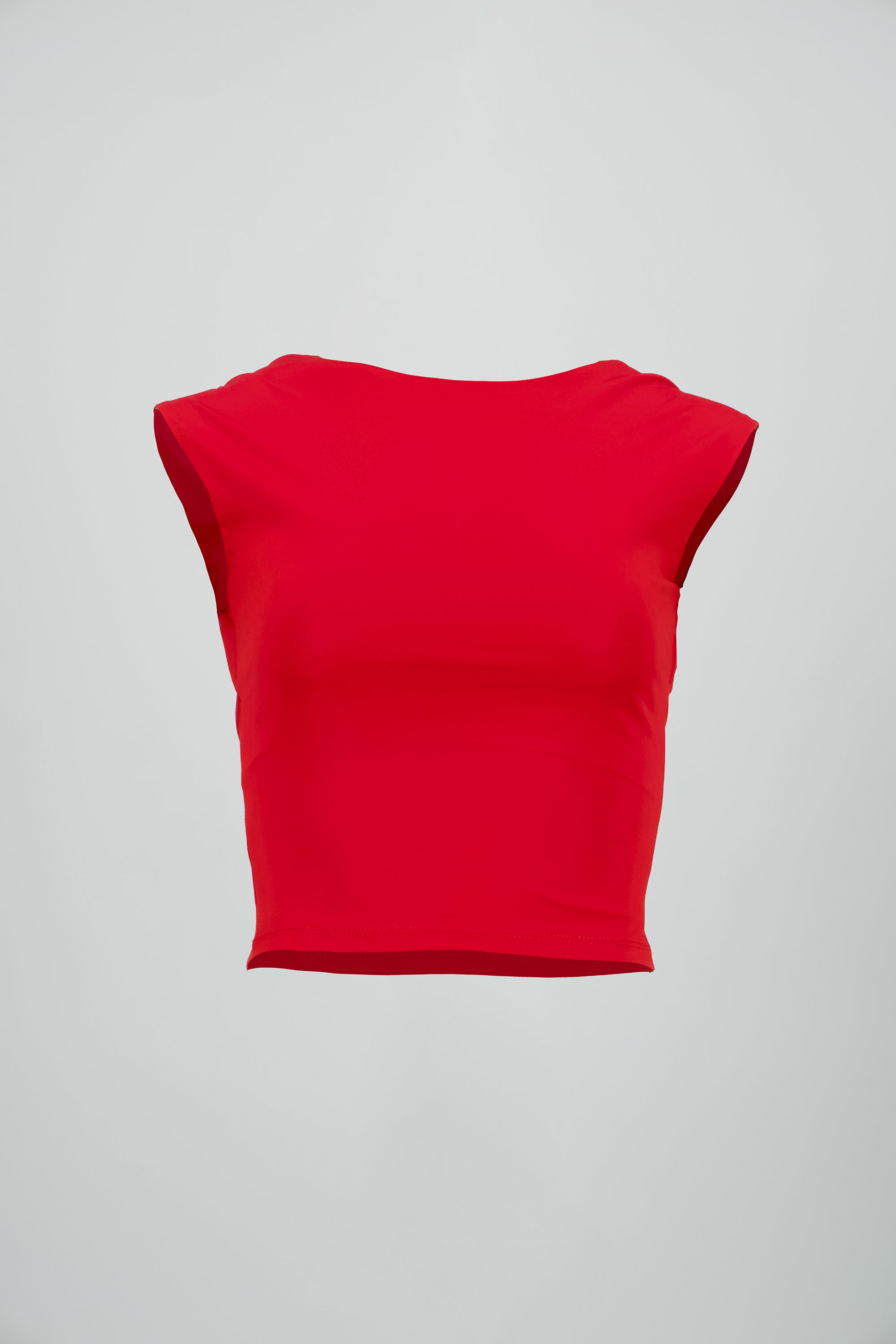 Top manga corta escote espalda ROJO