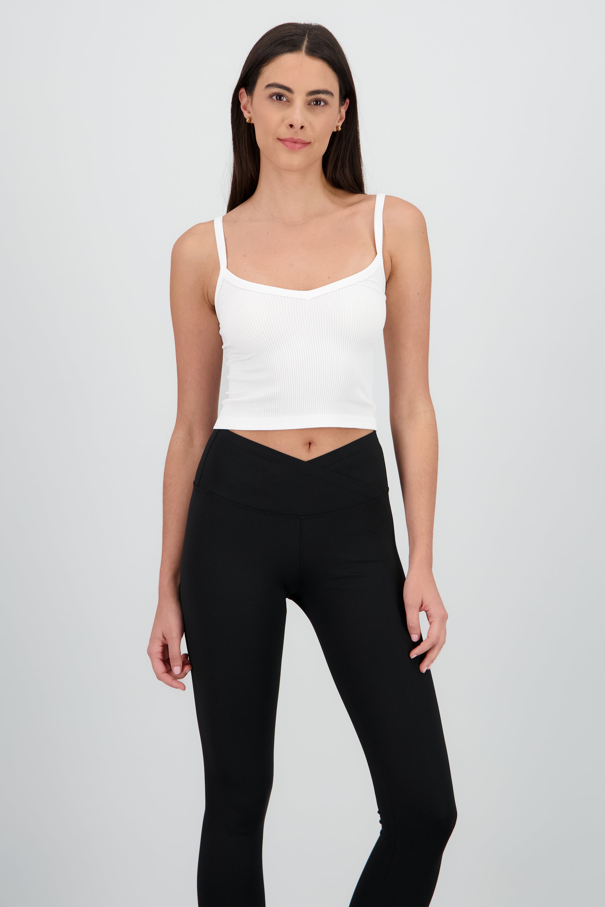 Top tirante de seamless liso BLANCO