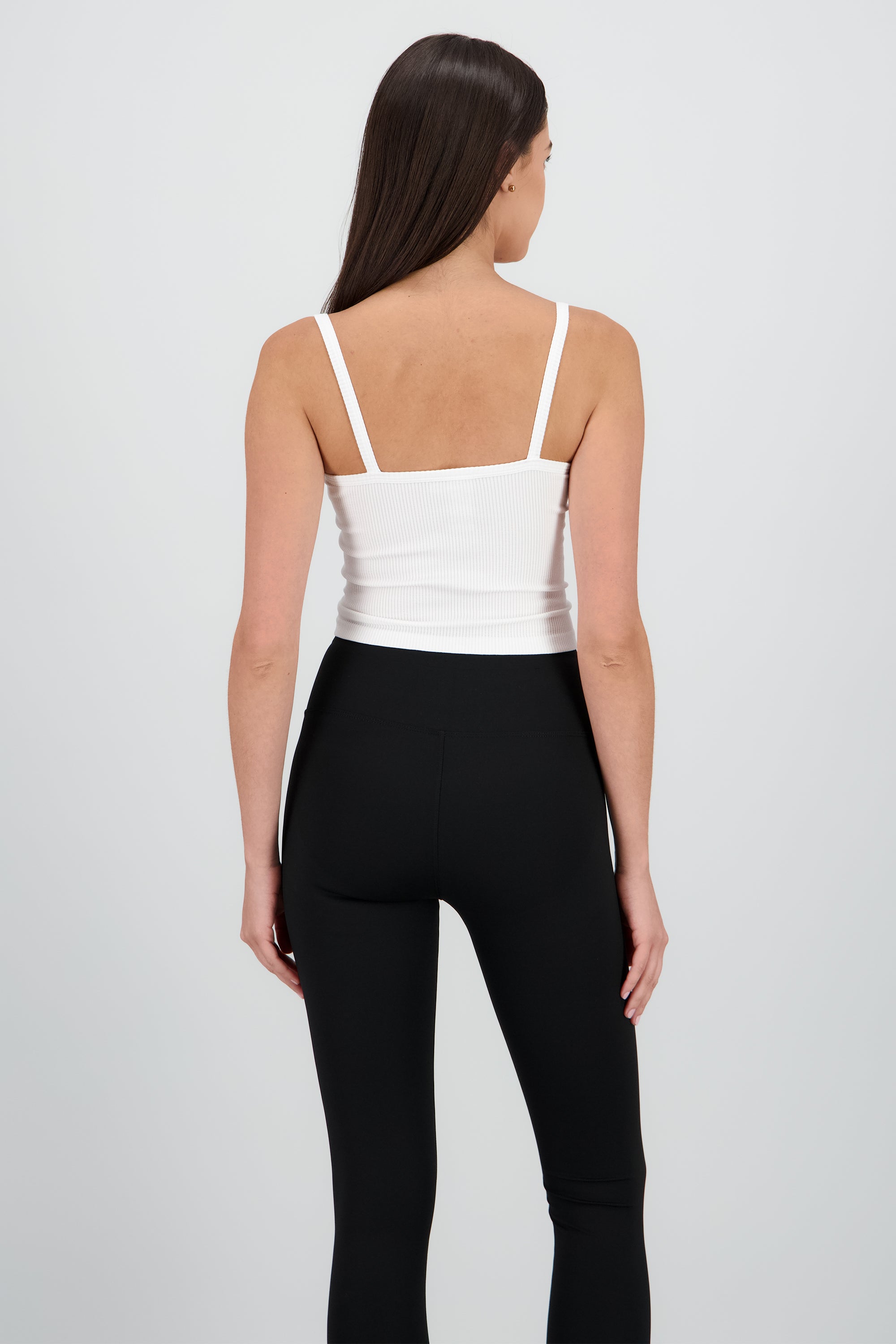 Top tirante de seamless liso BLANCO