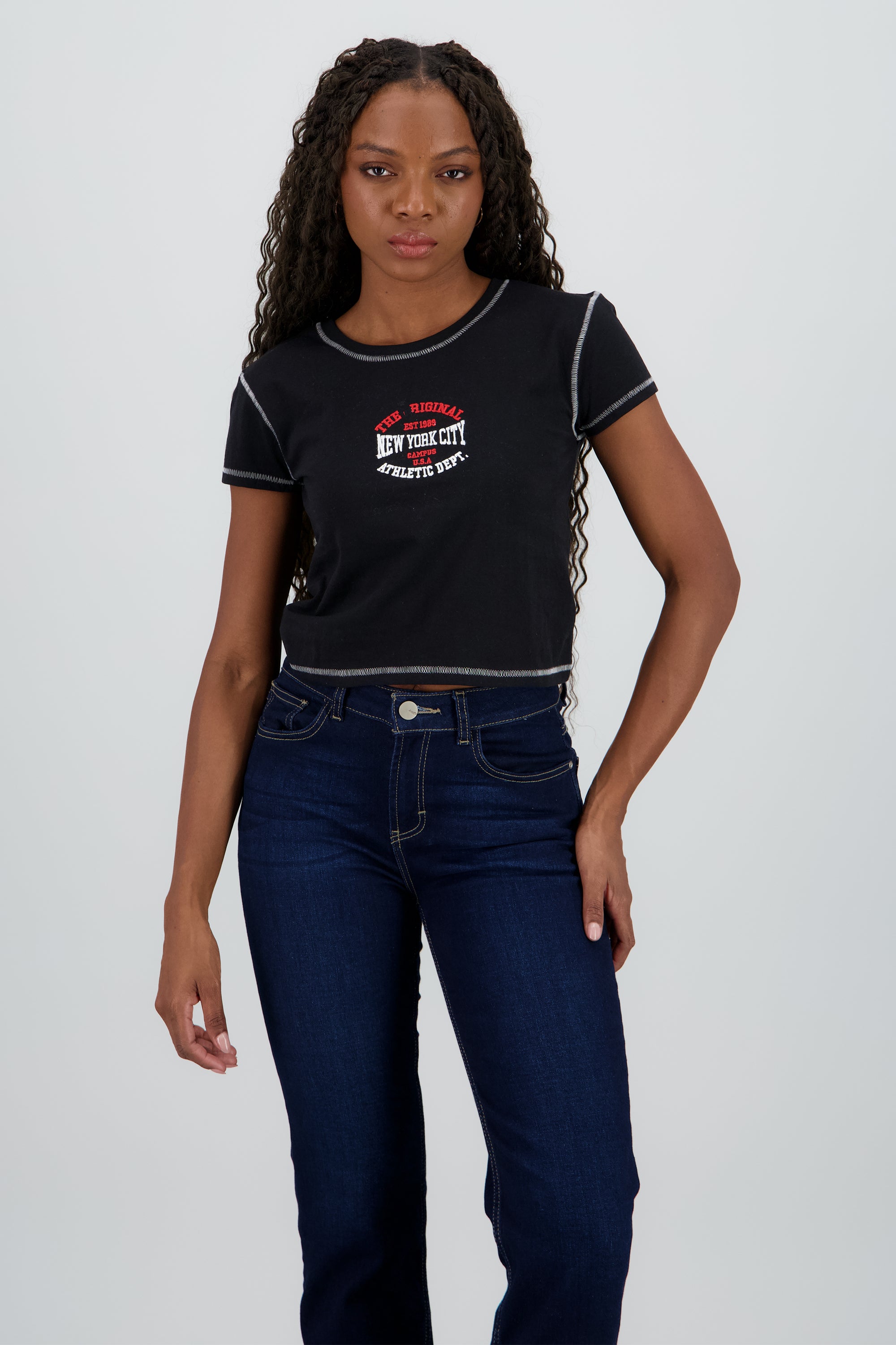 Top contraste new york city NEGRO COMBO