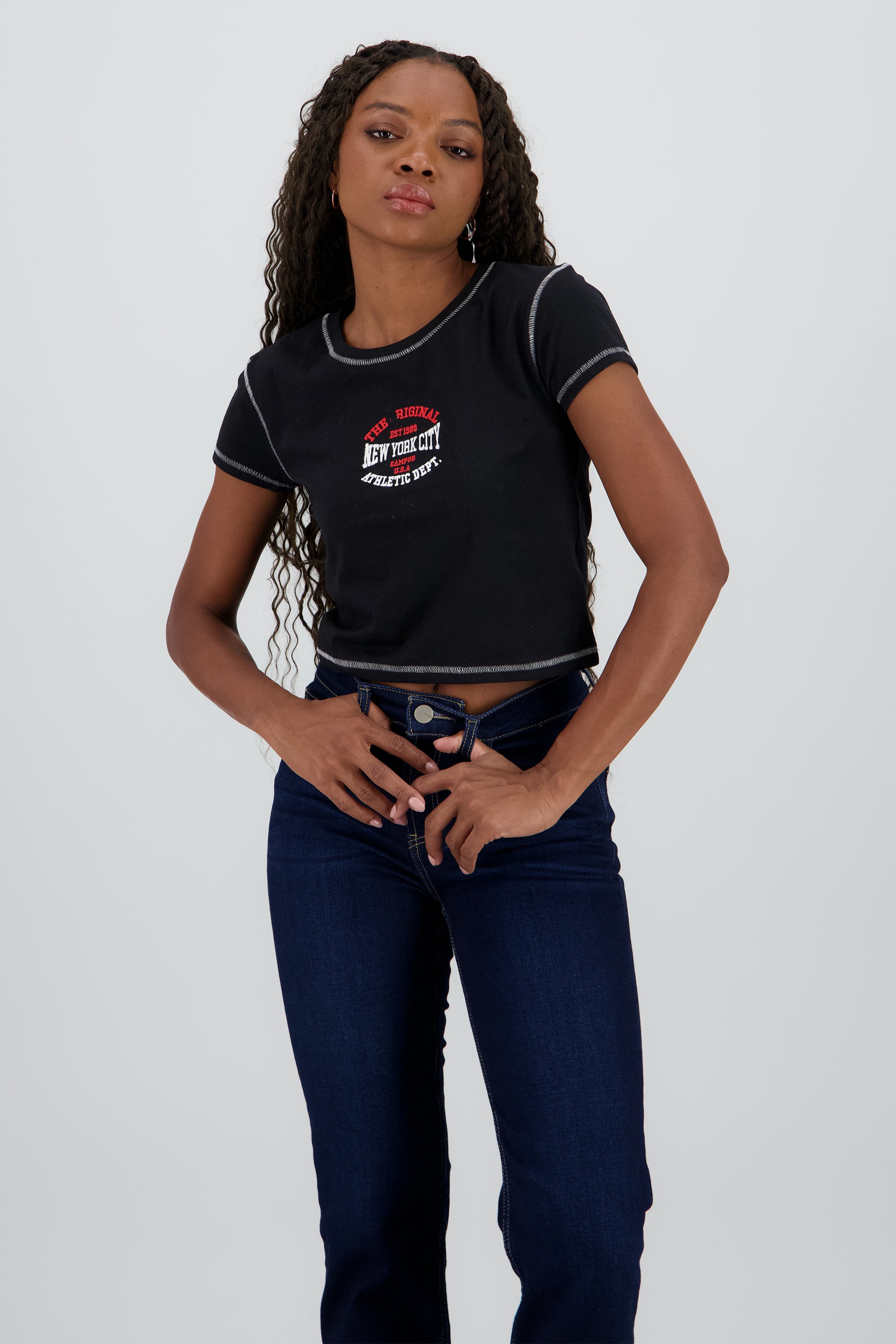 Top contraste new york city NEGRO COMBO