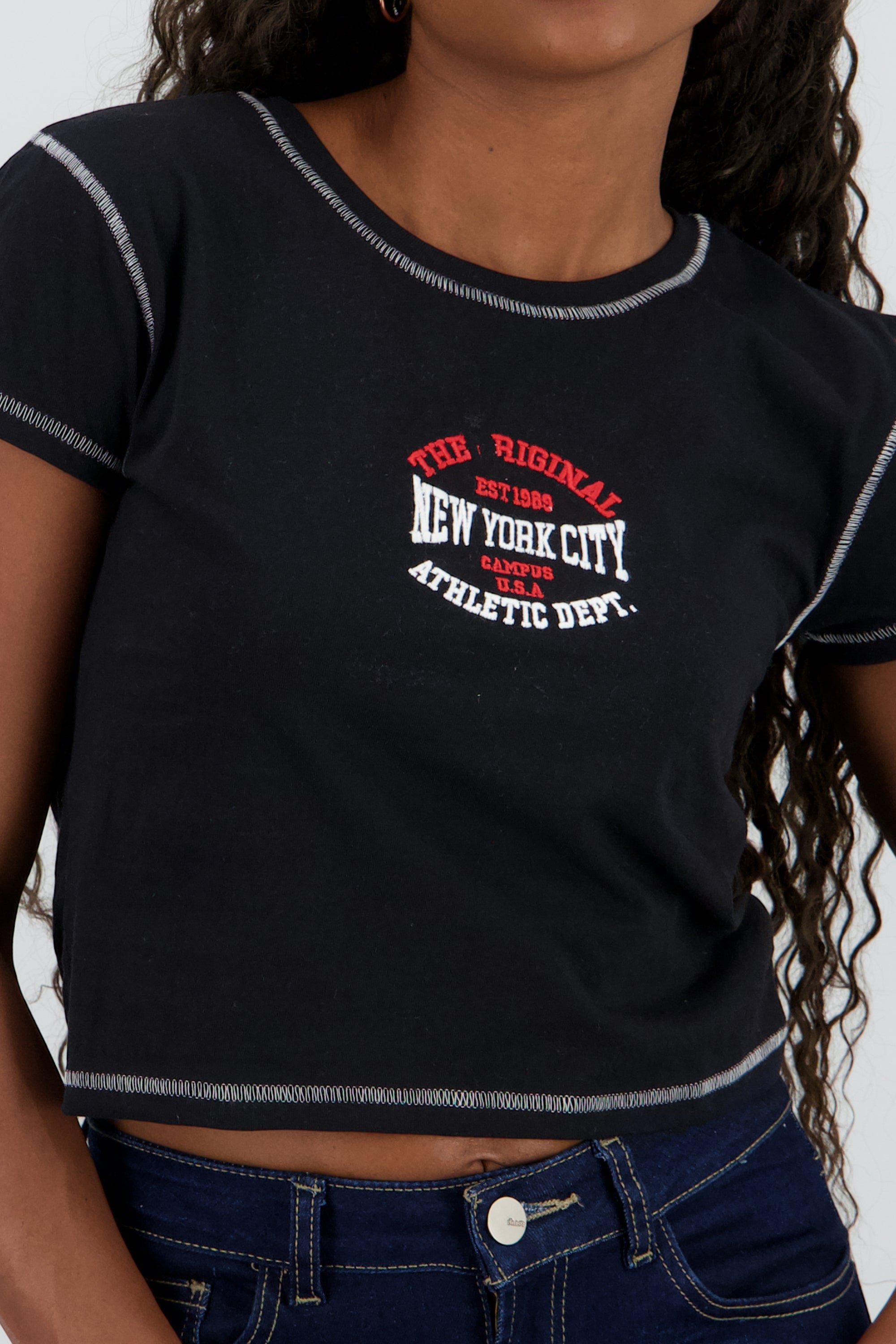 Top contraste new york city NEGRO COMBO