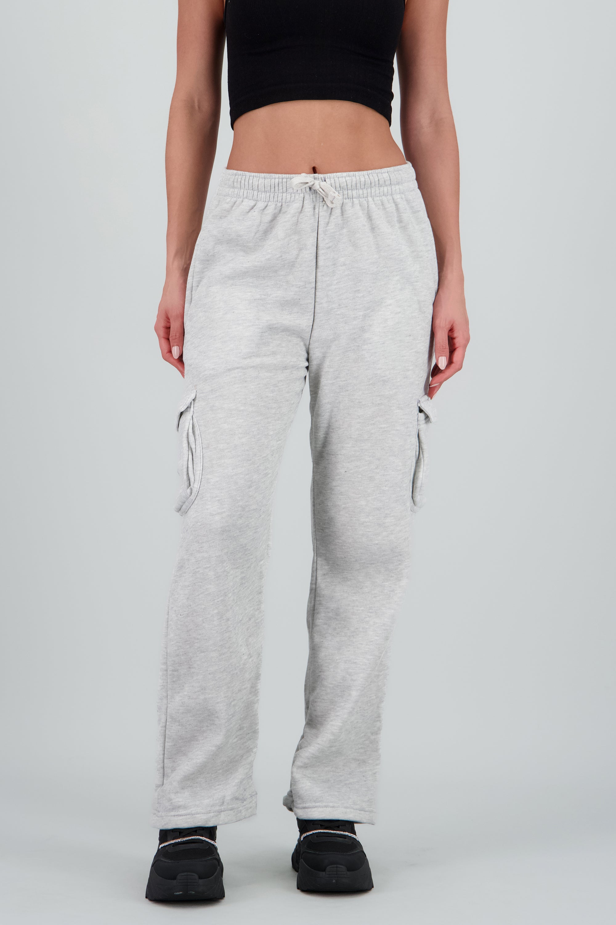 Jogger amplio con bolsas cargo GRIS JASPE