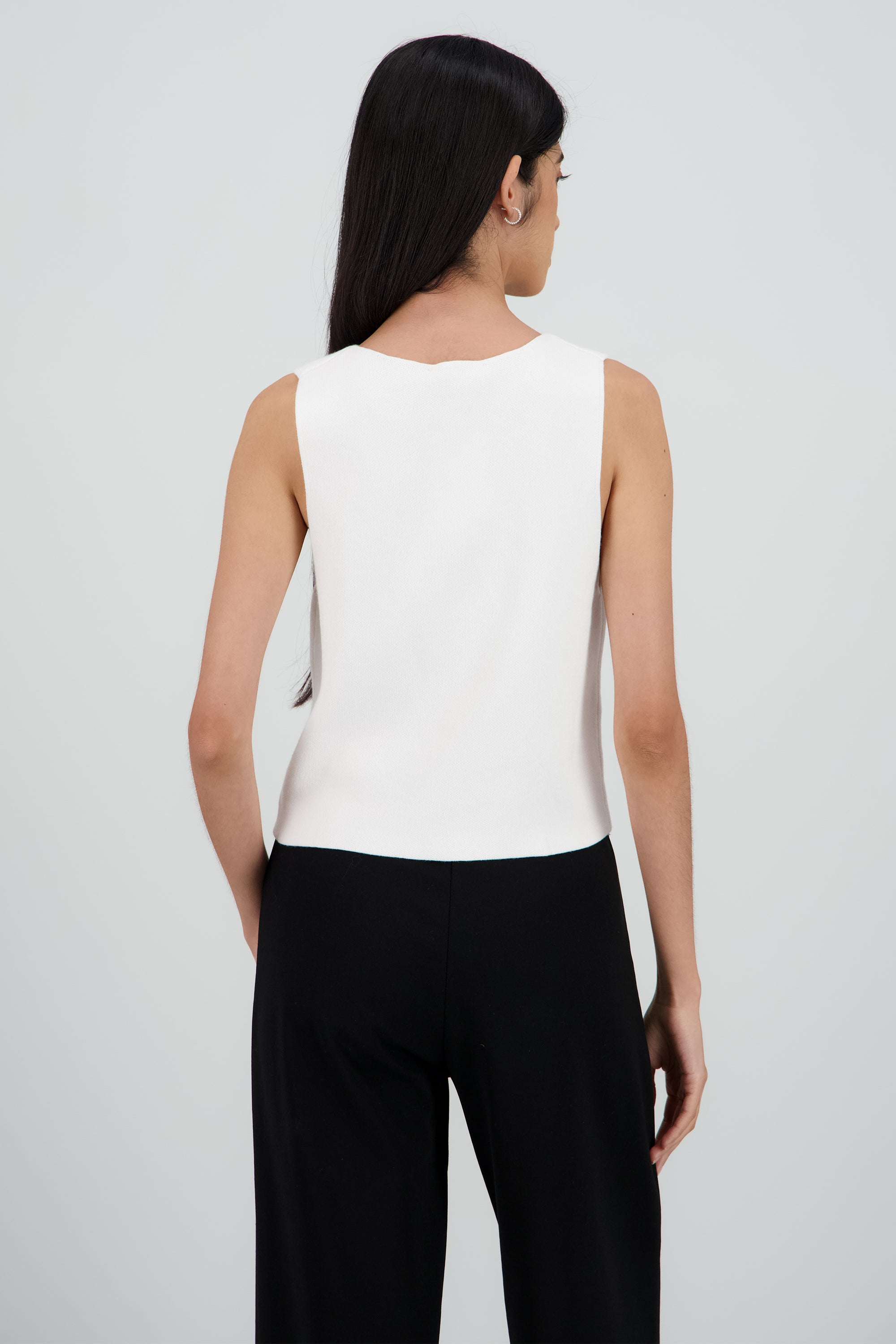 Top tejido con detalle de botones BLANCO