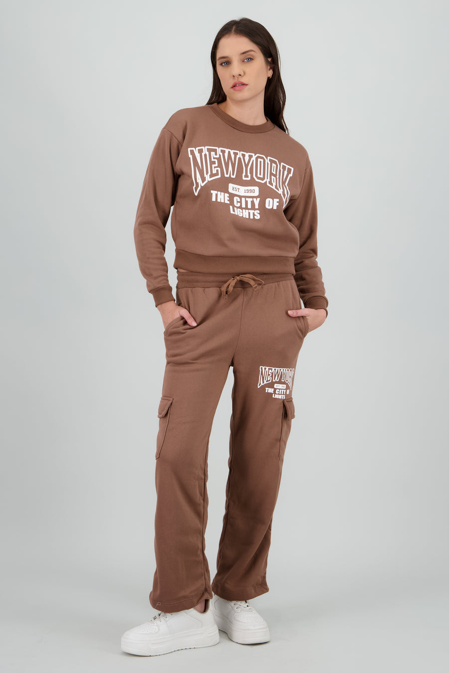 Jogger amplio cargo estampado