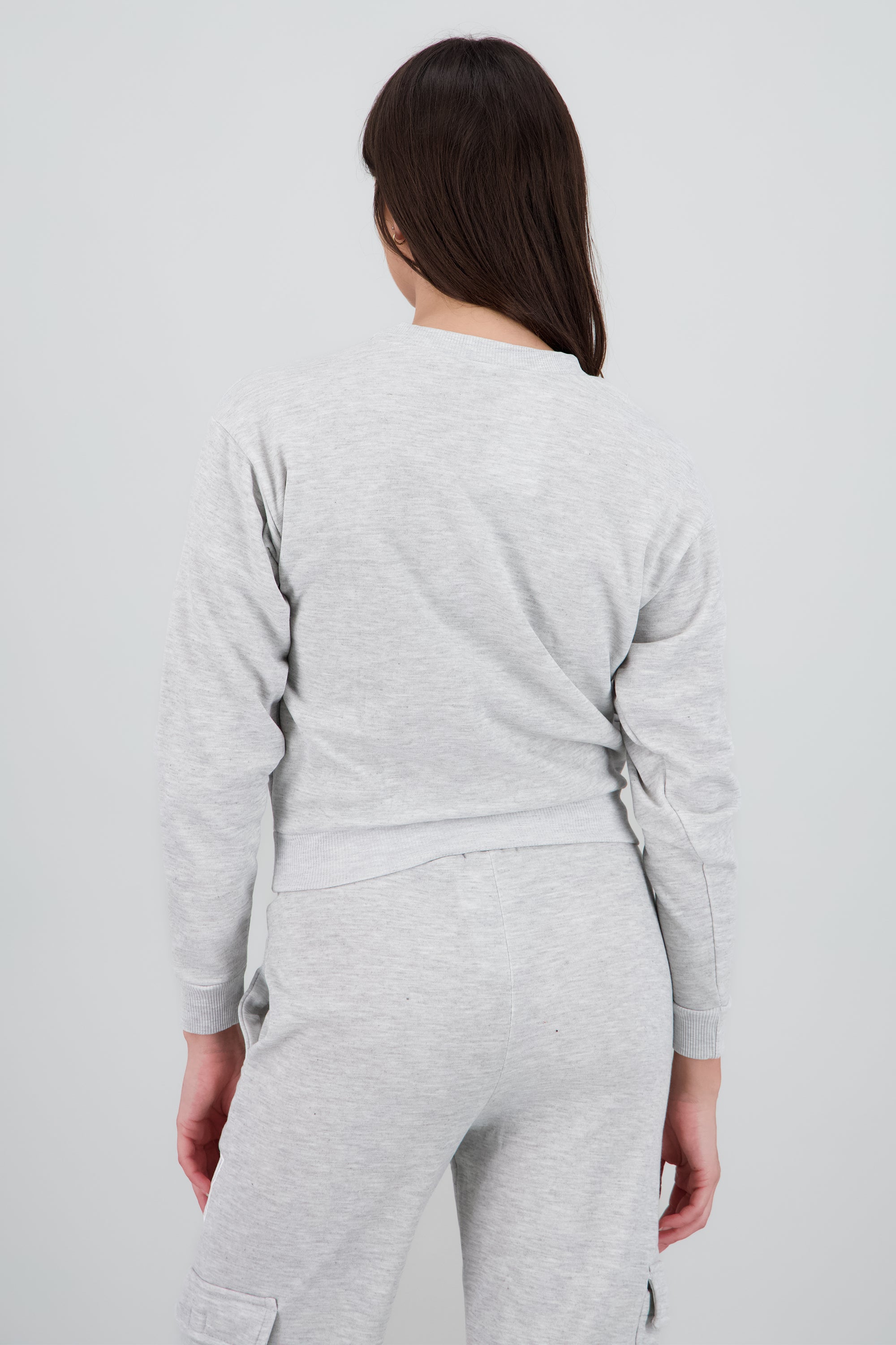 Sudadera estampado con bolsas GRIS JASPE