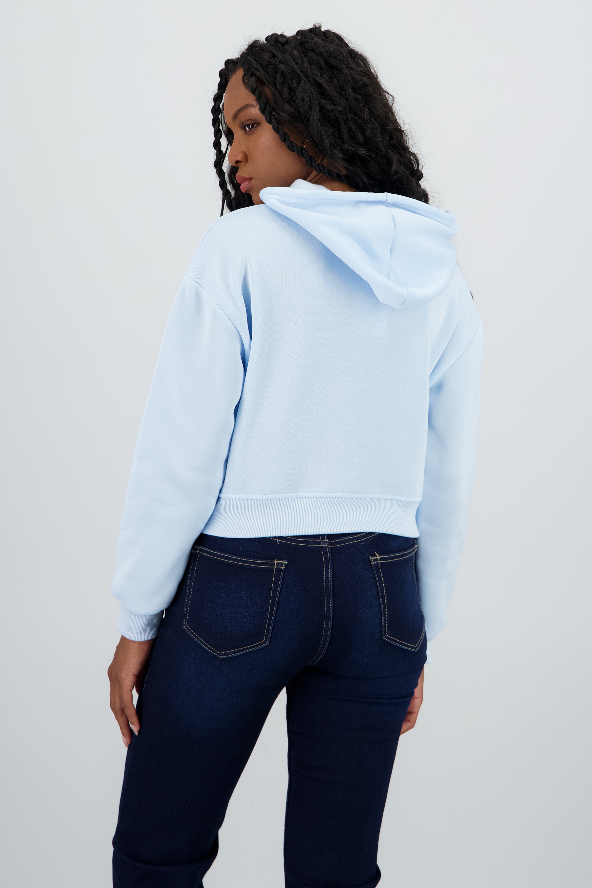 Sudadera lisa corta AZUL CIELO