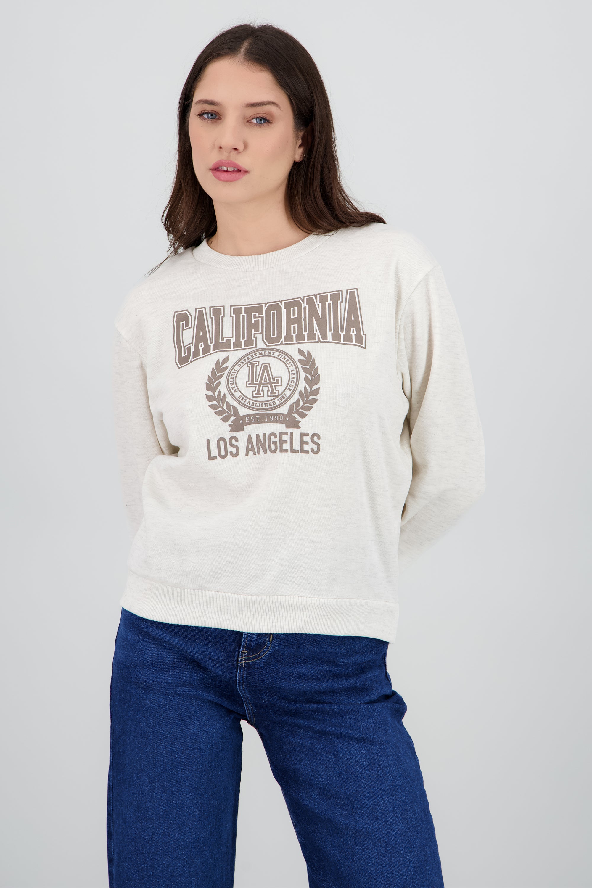 Sudadera estampado california la GRIS JASPE