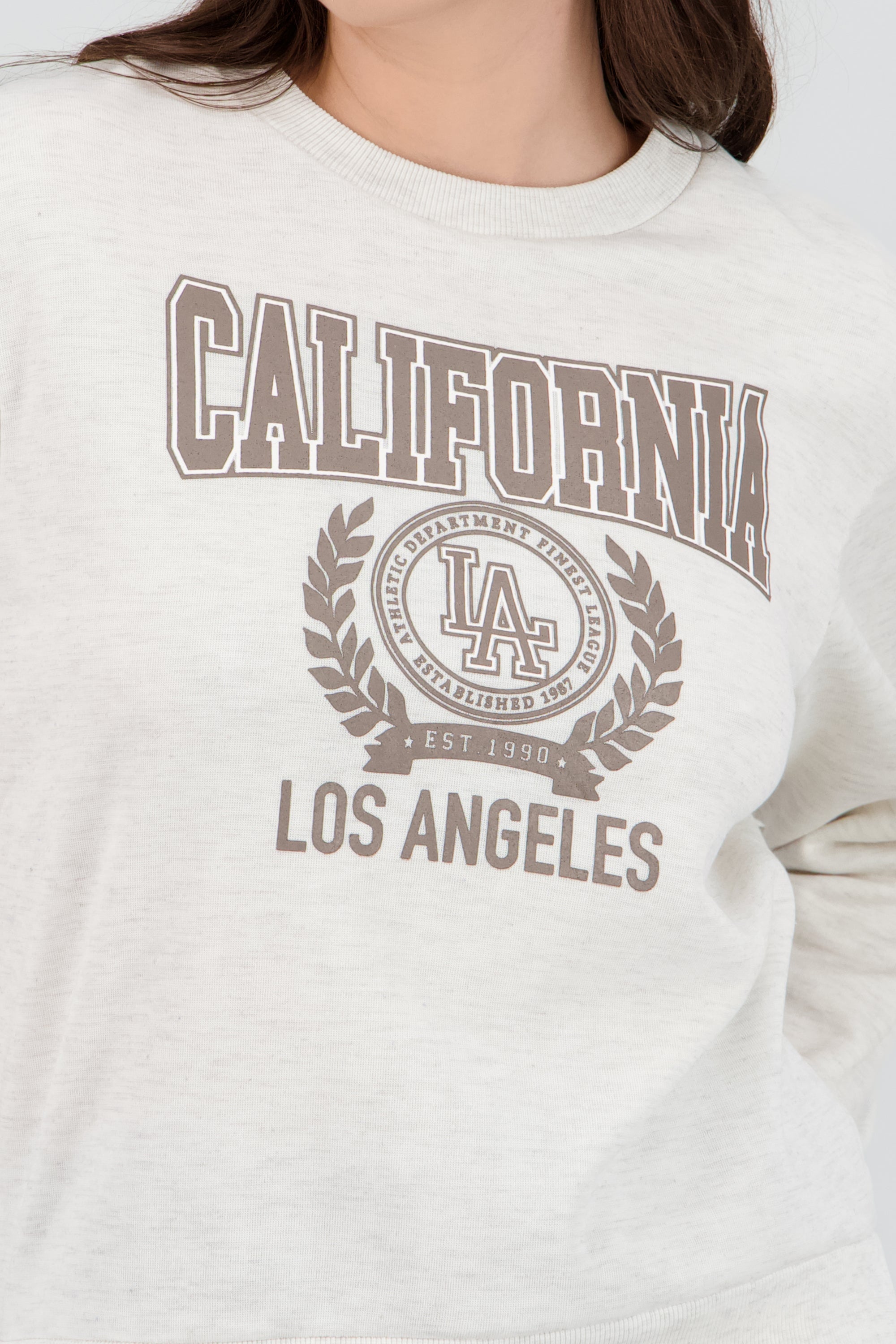 Sudadera estampado california la GRIS JASPE