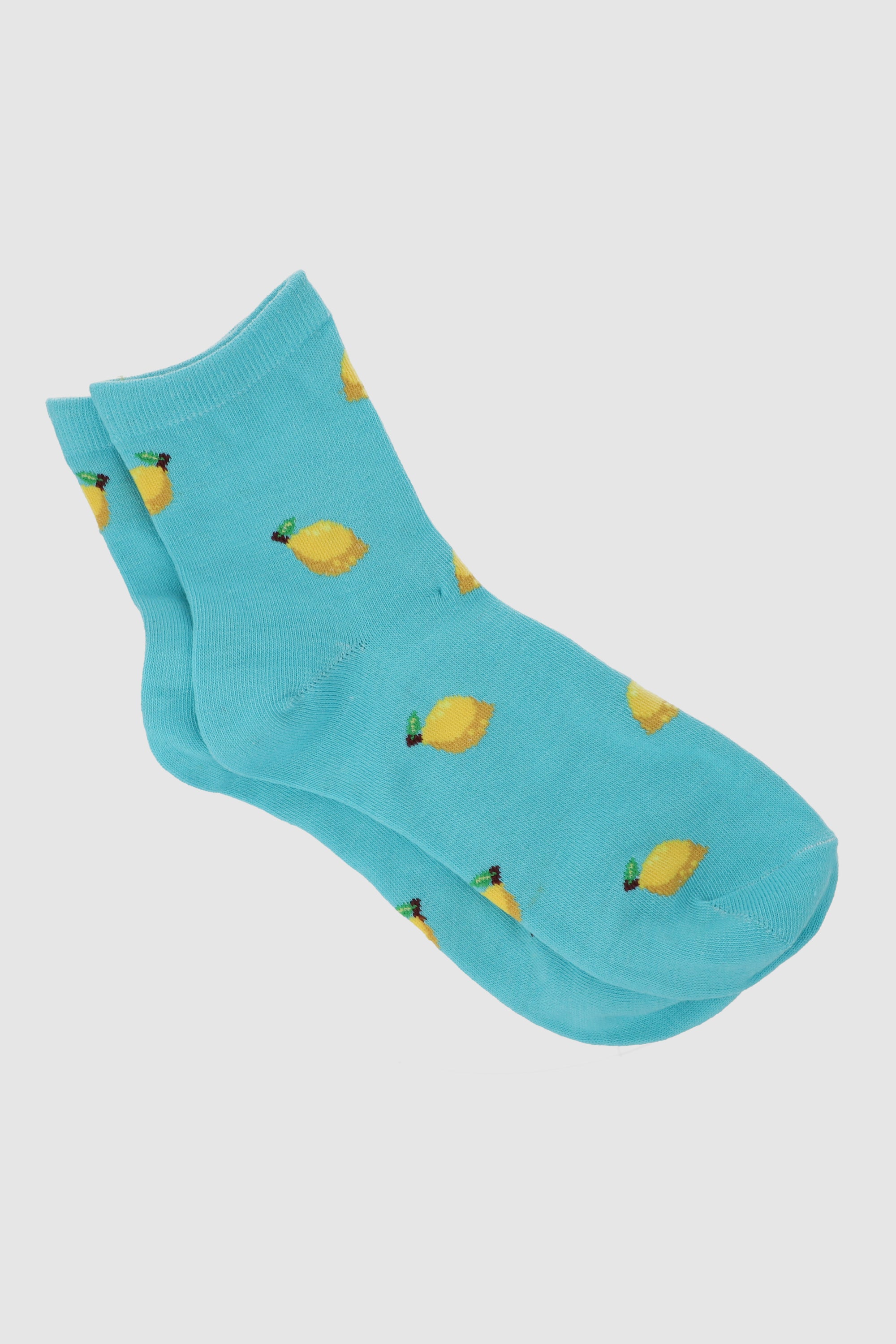 Calcetin frutas medianas AZUL CIELO
