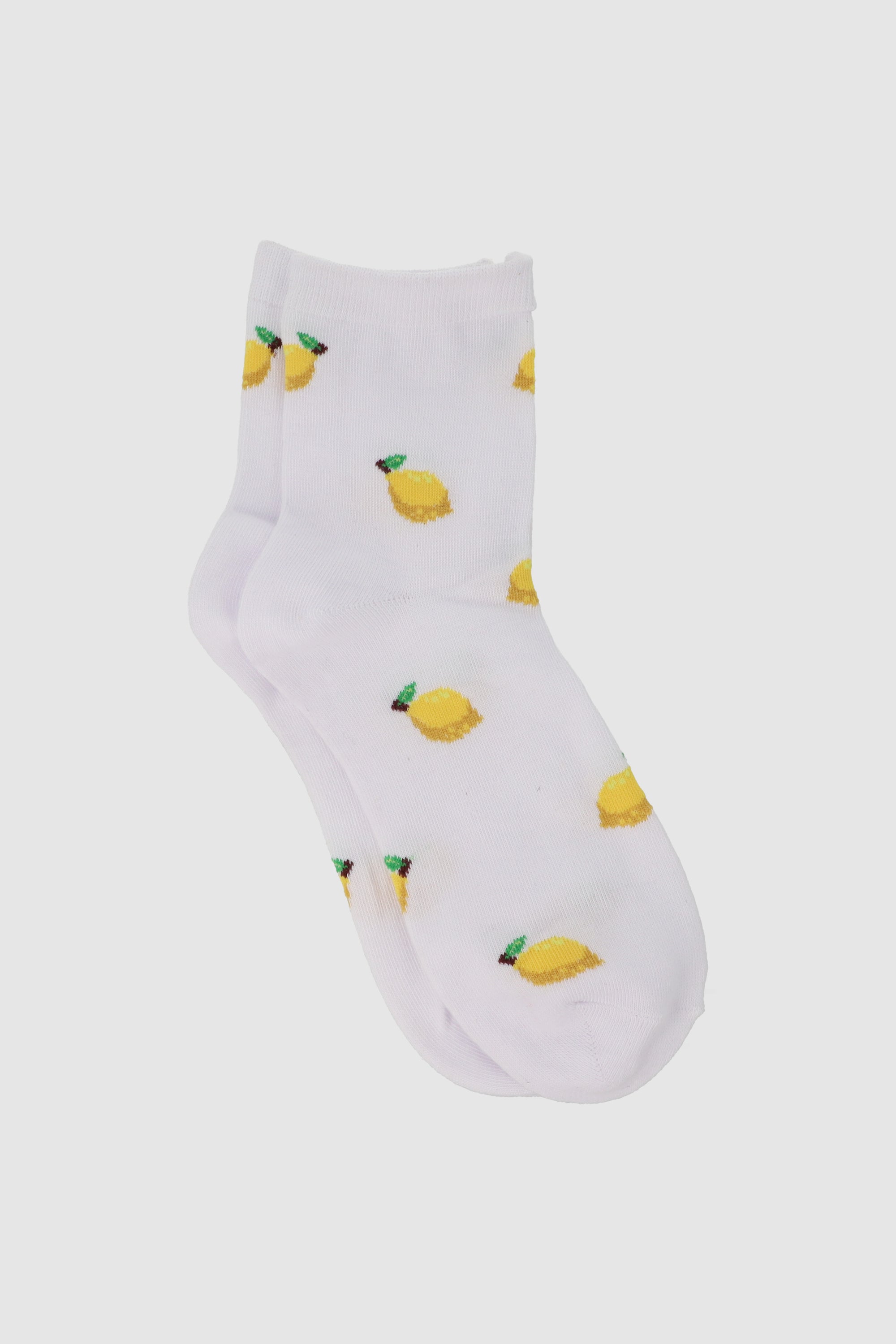 Calcetin frutas medianas BLANCO
