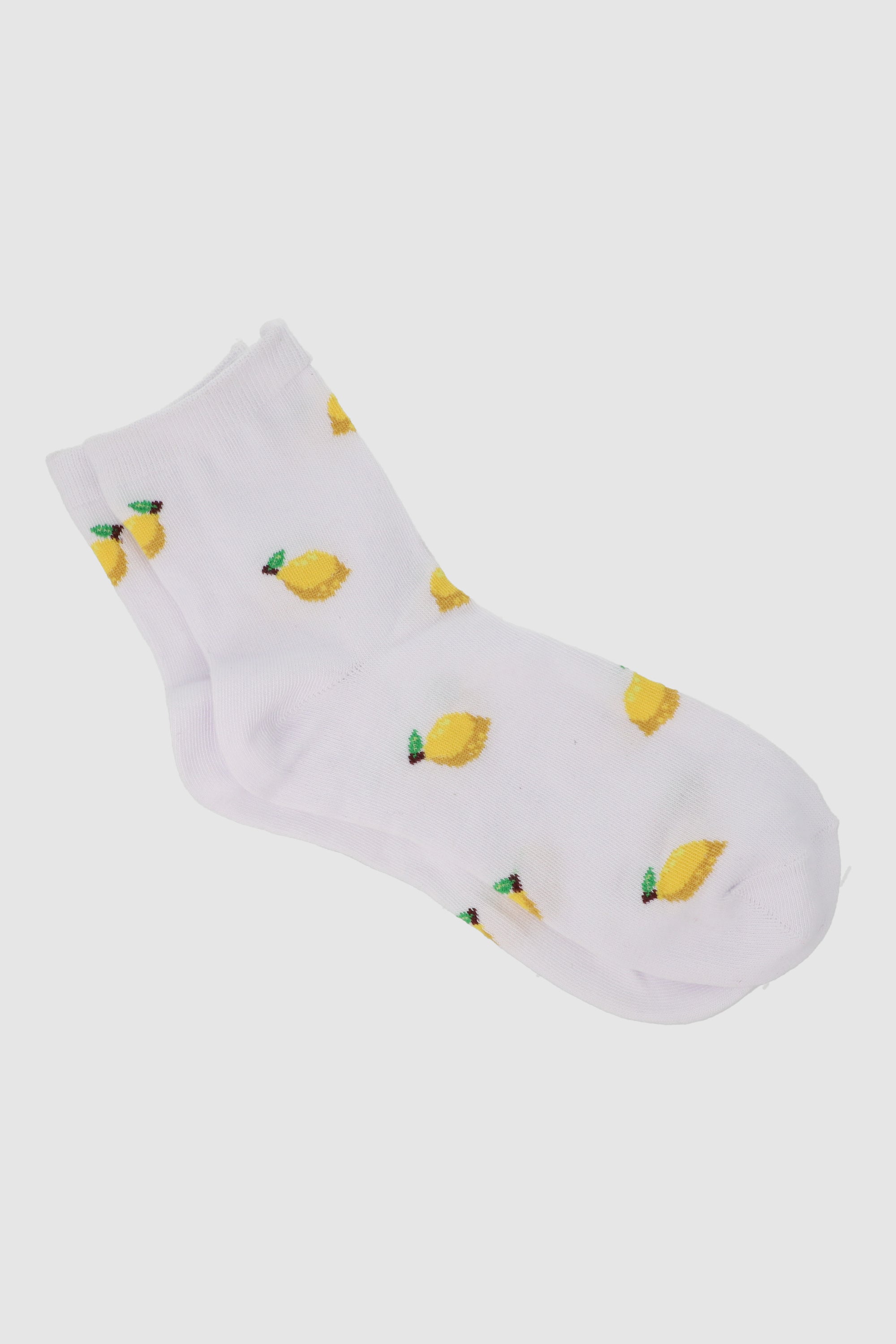 Calcetin frutas medianas BLANCO