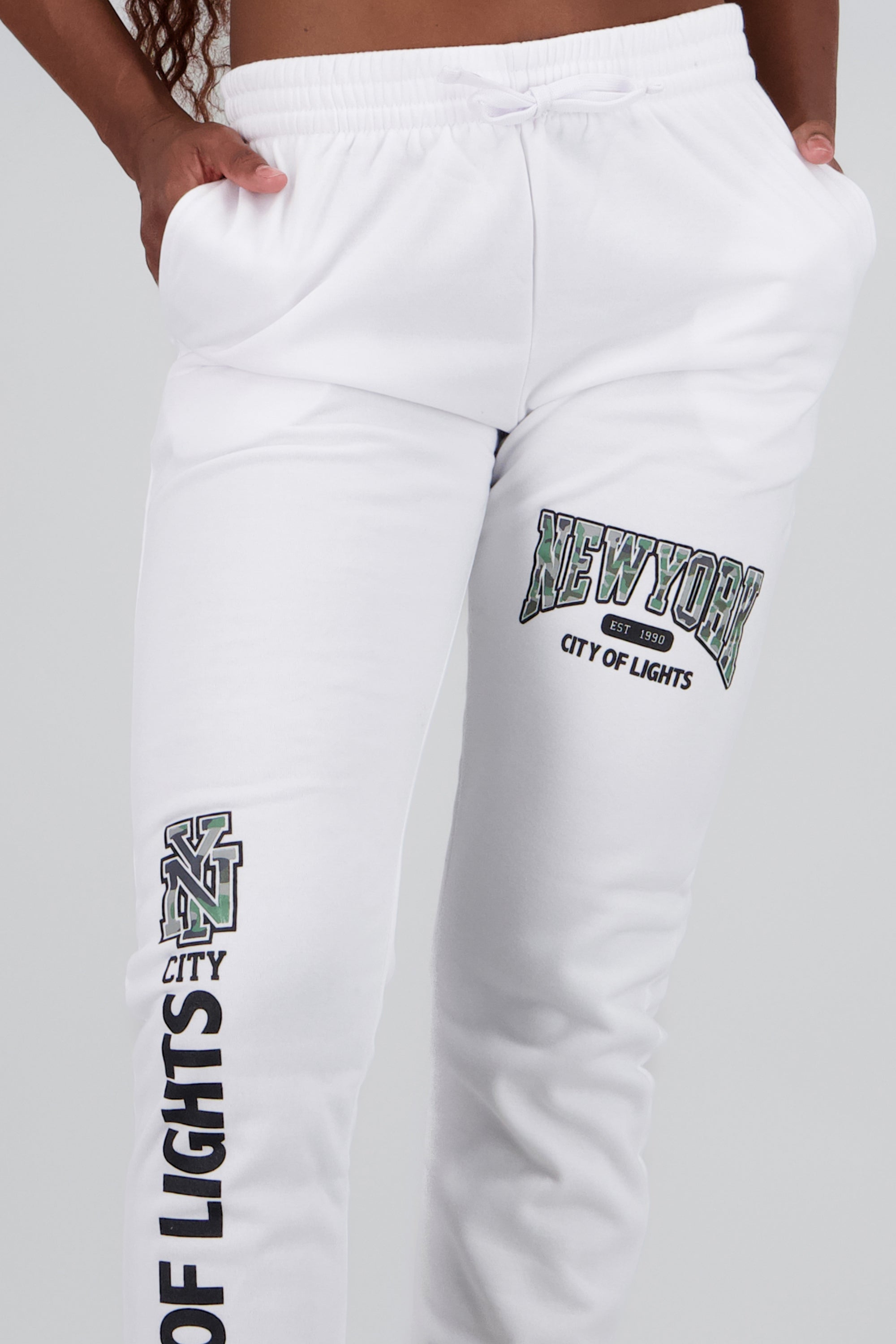Jogger estampado new york BLANCO COMBO